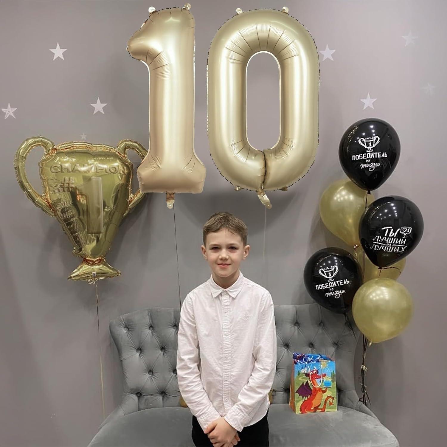 Globo de Número 0 Dorado Metálico 101,6 cm para Fiestas