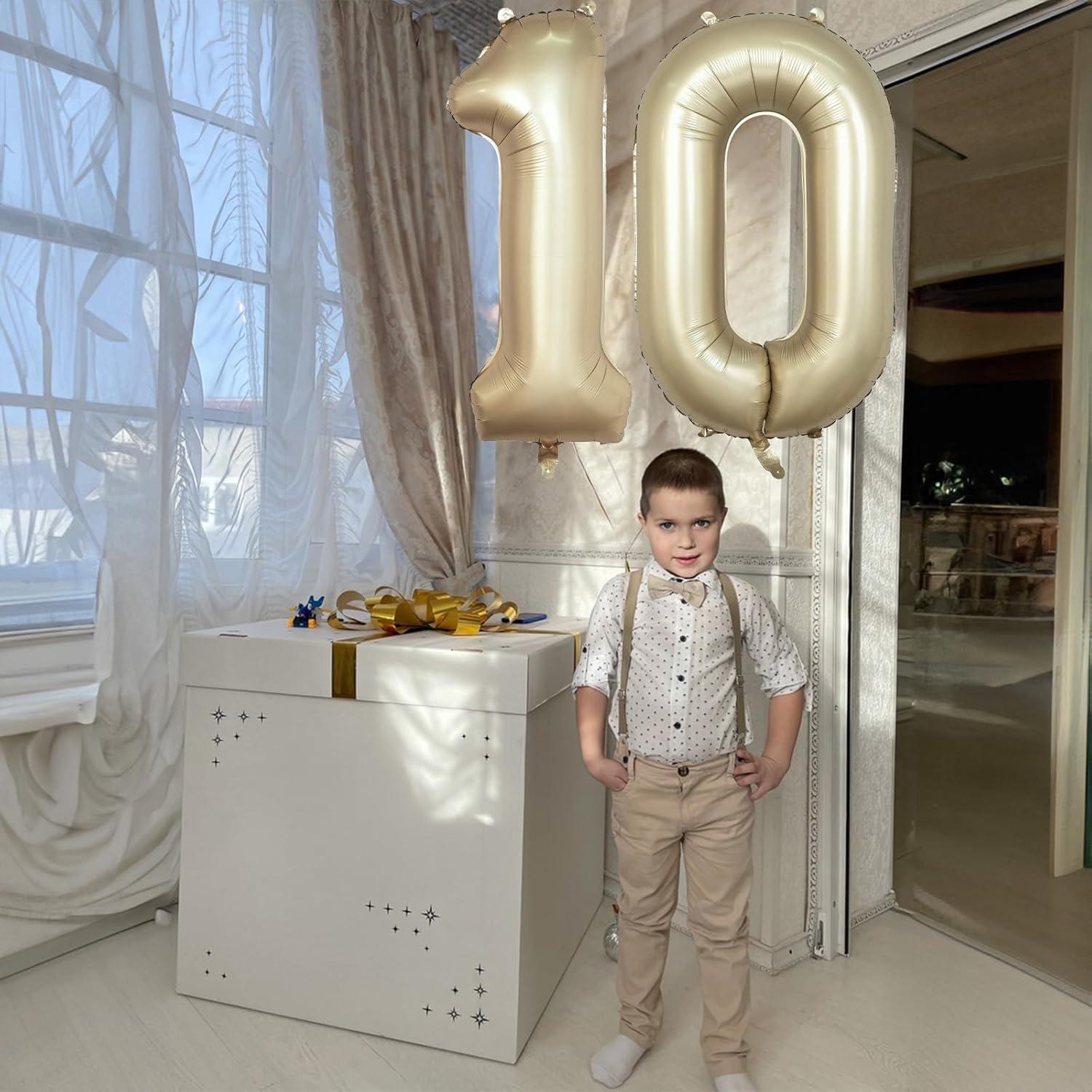 Globo de Número 0 Dorado Metálico 101,6 cm para Fiestas