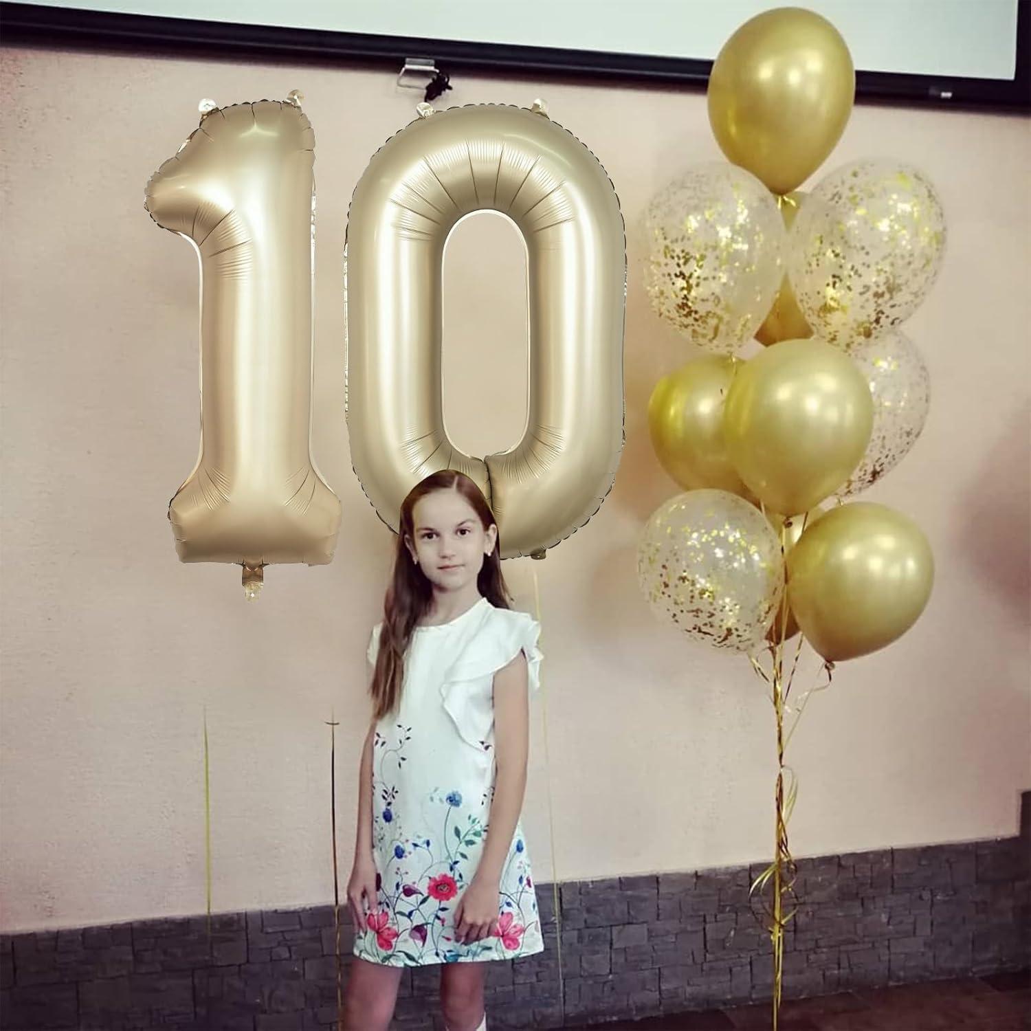 Globo de Número 0 Dorado Metálico 101,6 cm para Fiestas