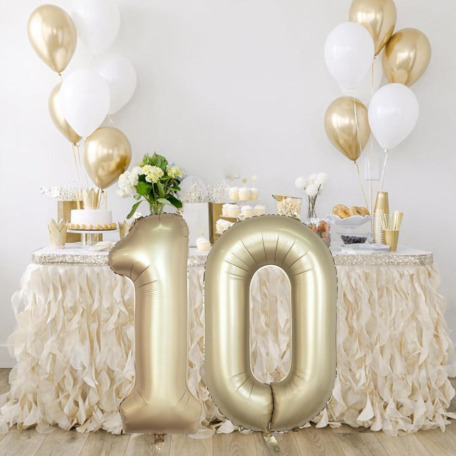 Globo de Número 0 Dorado Metálico 101,6 cm para Fiestas