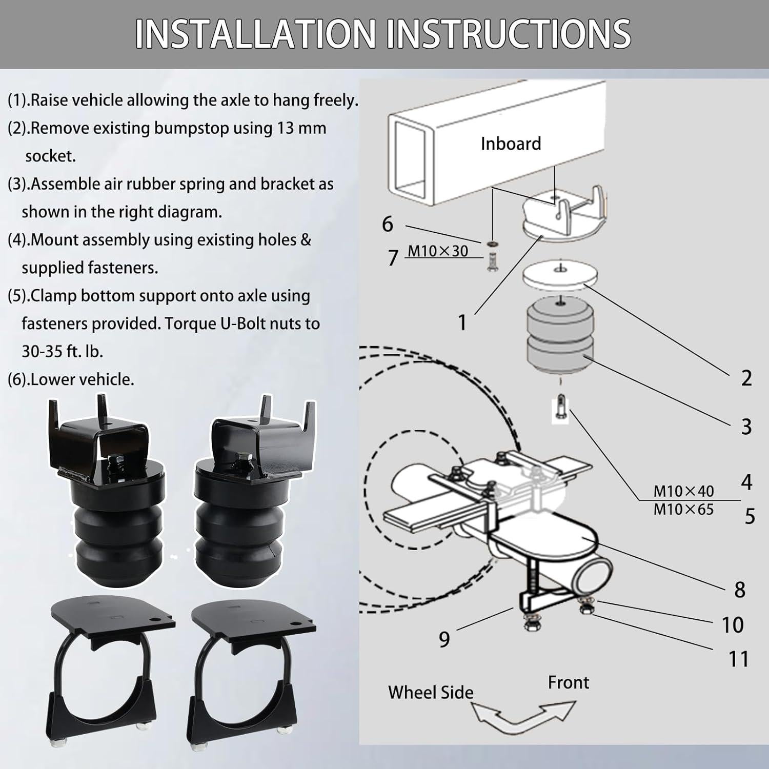 Kit de Resorte de Ayuda RiAiCiING para Suspensión F150 2015-2022