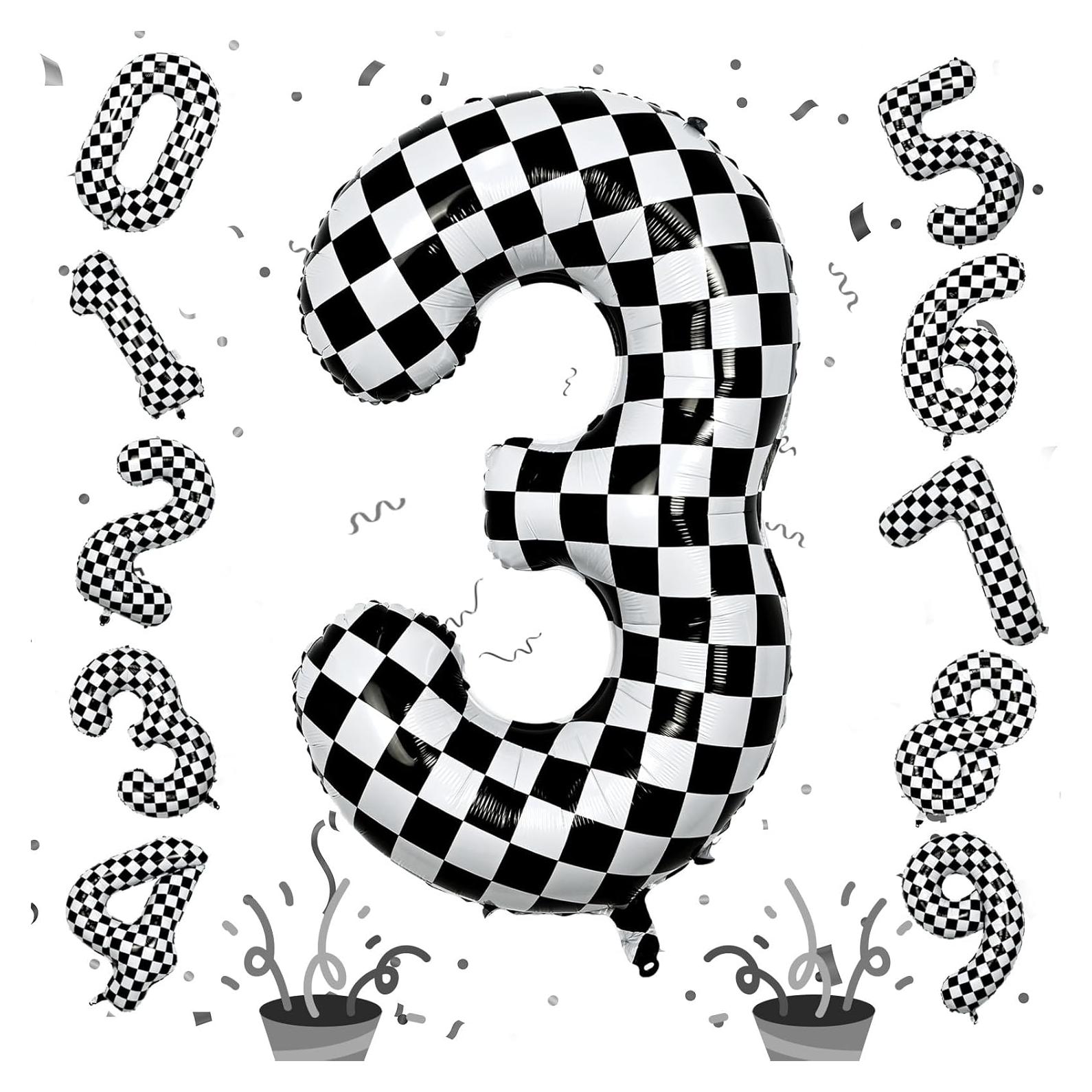 Globo de Número 3 Isndare 101,6 cm Cuadros para Cumpleaños