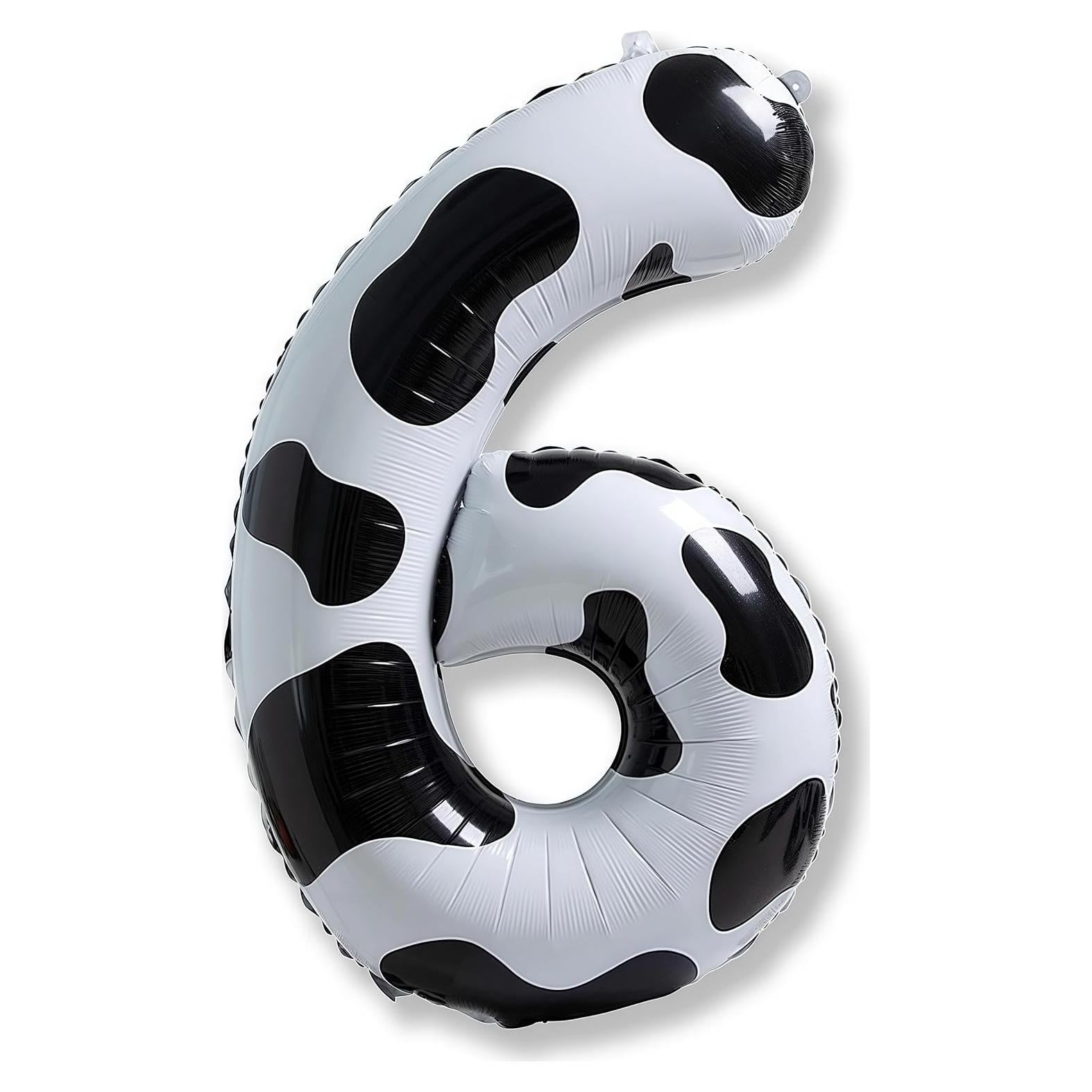 Globo Número 6 Gigante Isndare 101,6 cm Diseño de Vaca