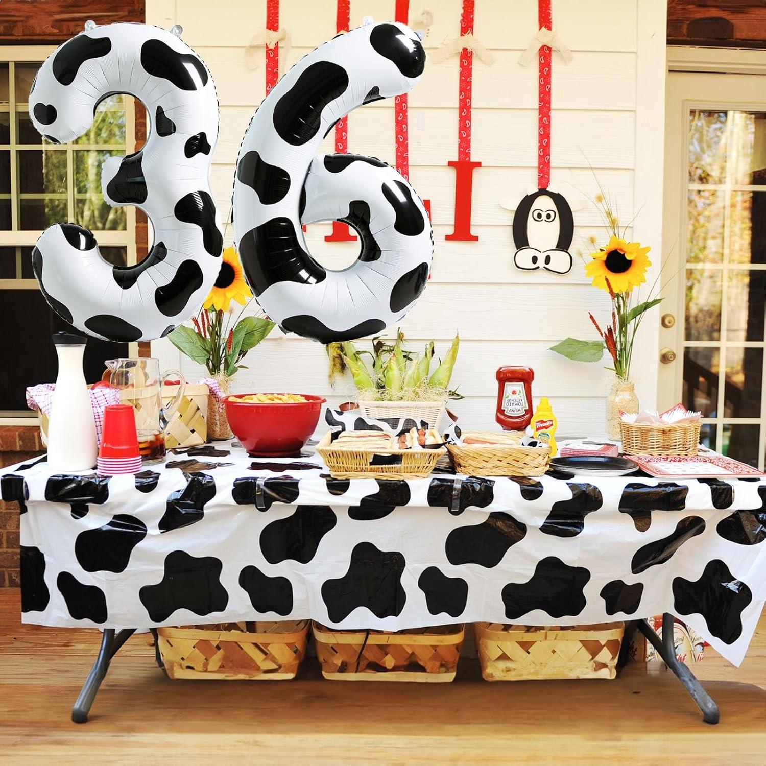 Globo Número 6 Gigante Isndare 101,6 cm Diseño de Vaca