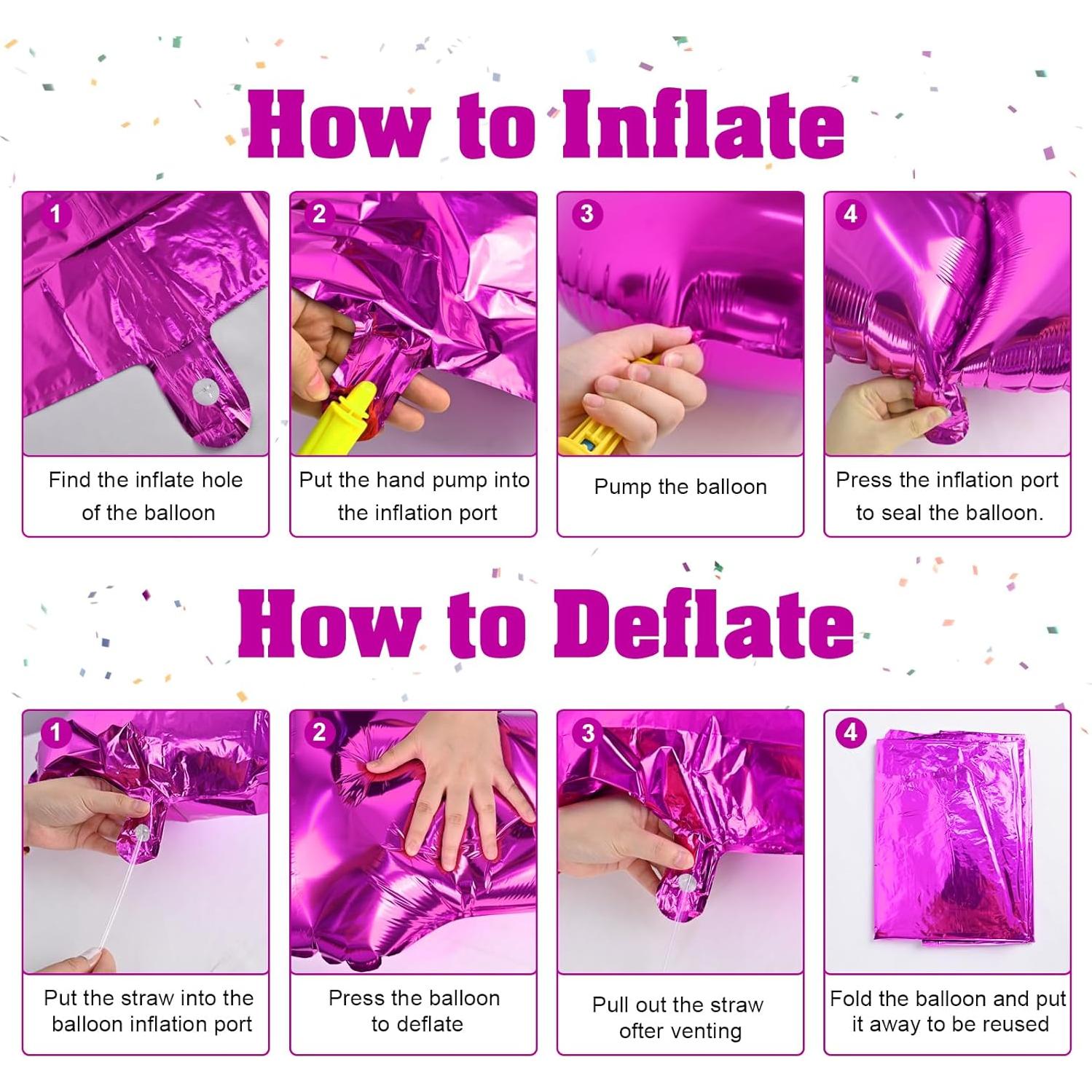 Globo de Número 7 Rosa Fucsia 101,6 cm para Cumpleaños