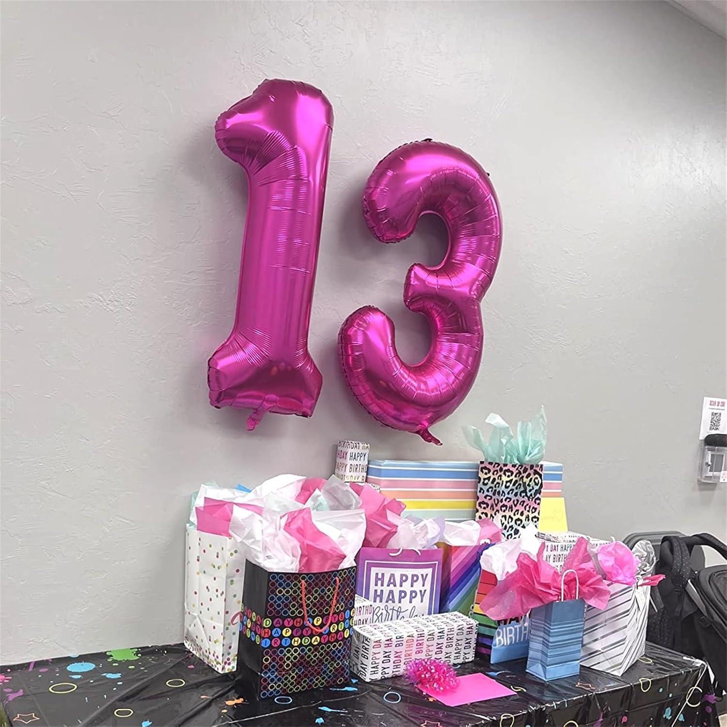 Globo de Número 7 Rosa Fucsia 101,6 cm para Cumpleaños