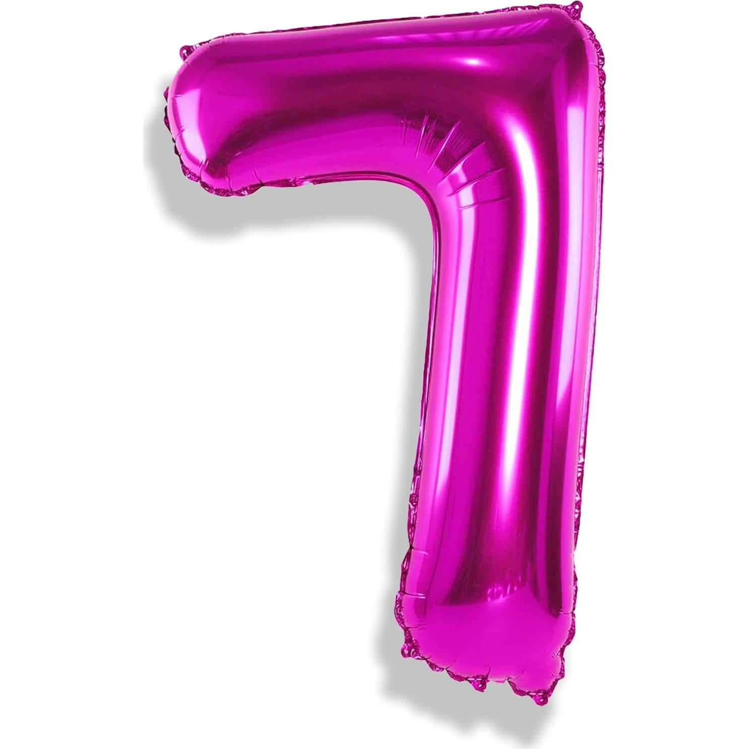 Globo de Número 7 Rosa Fucsia 101,6 cm para Cumpleaños