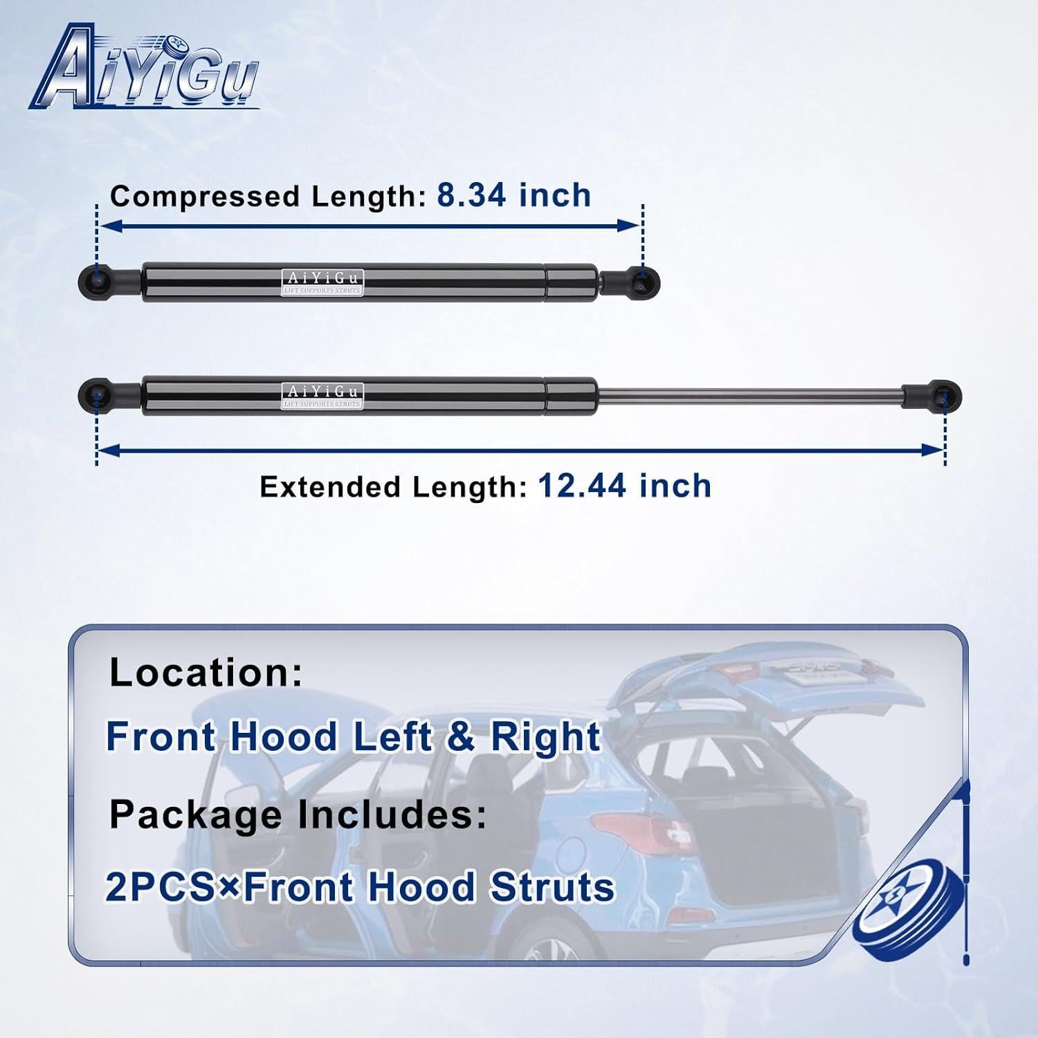 Struts de Capó Delantero AiYiGu 4115 para BMW E46 1998-2006