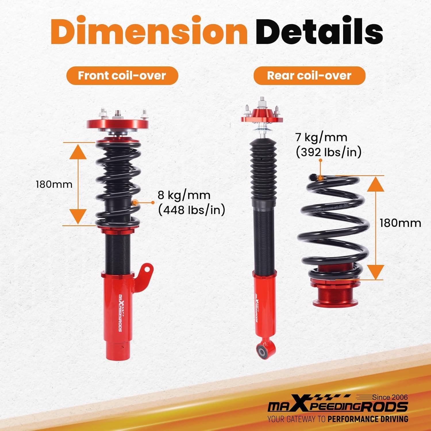 Coilovers ajustables maXpeedingrods para BMW E46 1998-2007