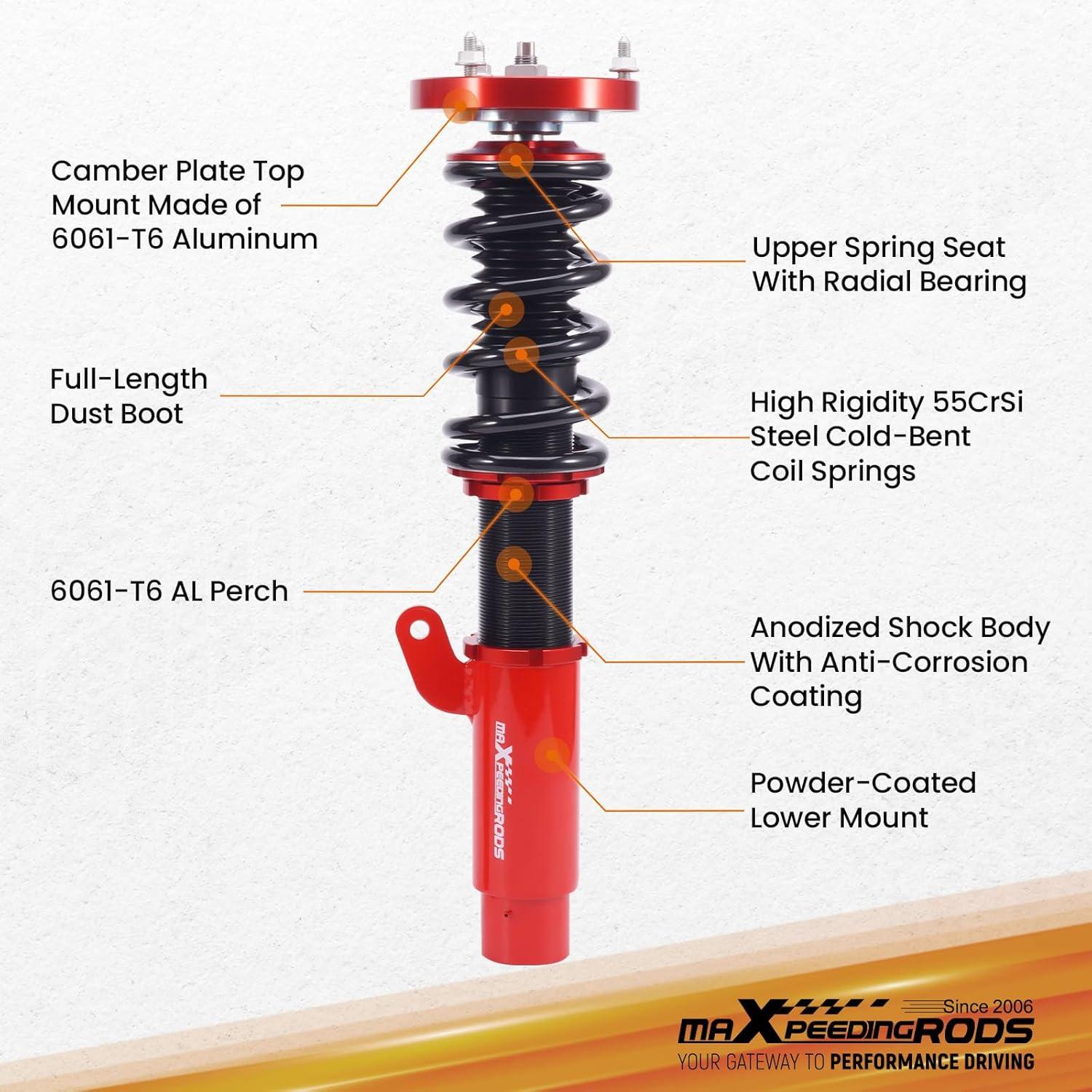 Coilovers ajustables maXpeedingrods para BMW E46 1998-2007