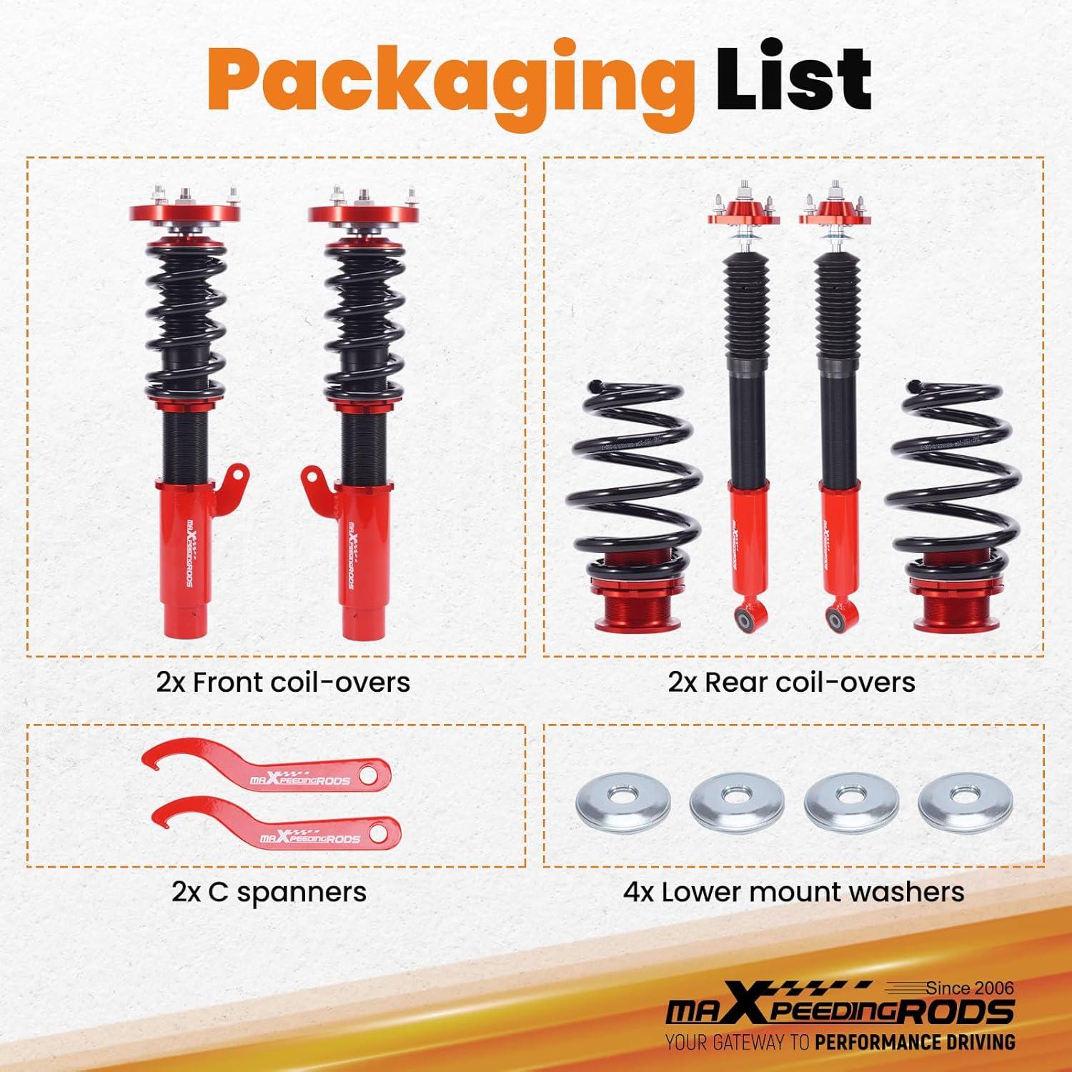 Coilovers ajustables maXpeedingrods para BMW E46 1998-2007