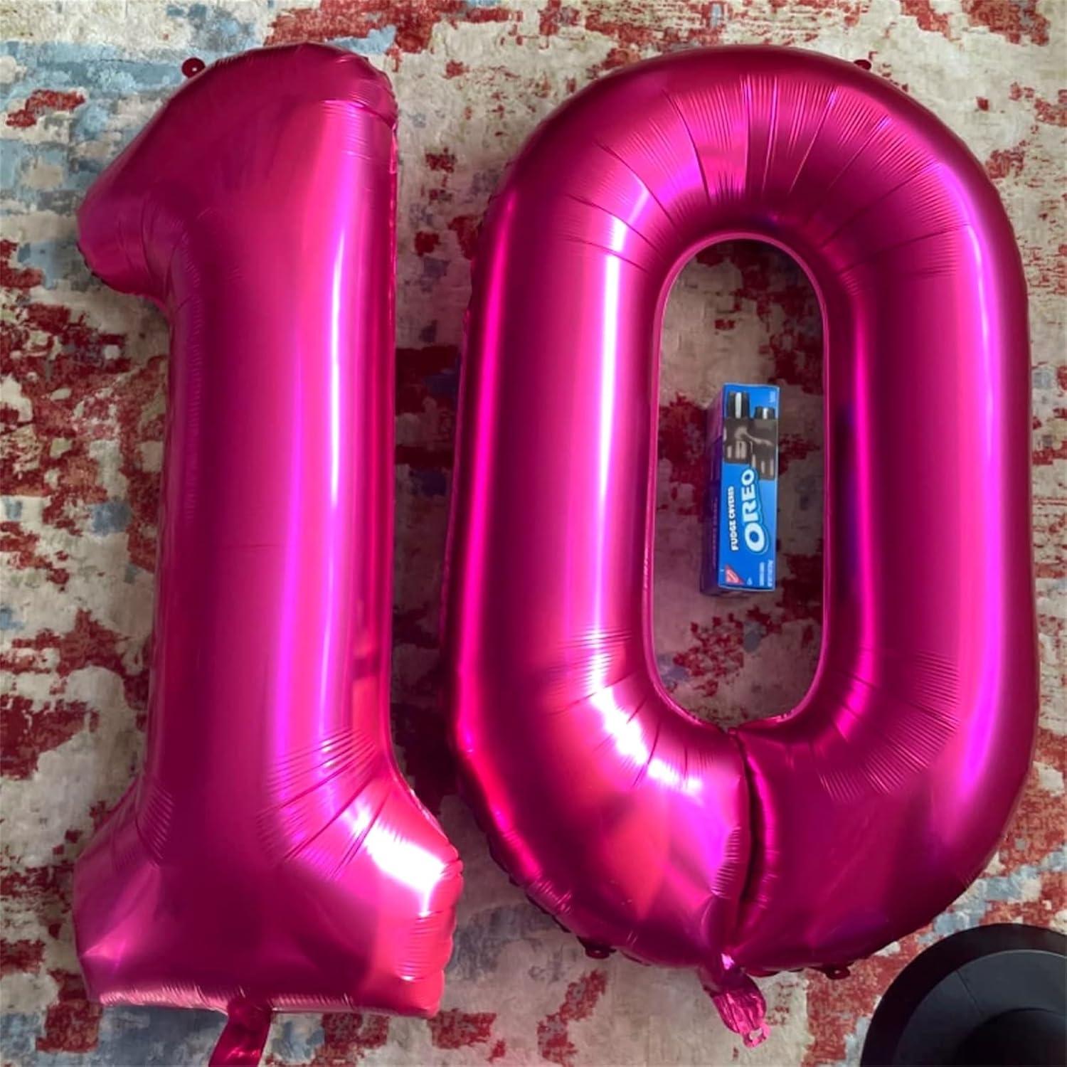 Globo de Número 0 Rosa Fucsia 101,6 cm para Fiestas
