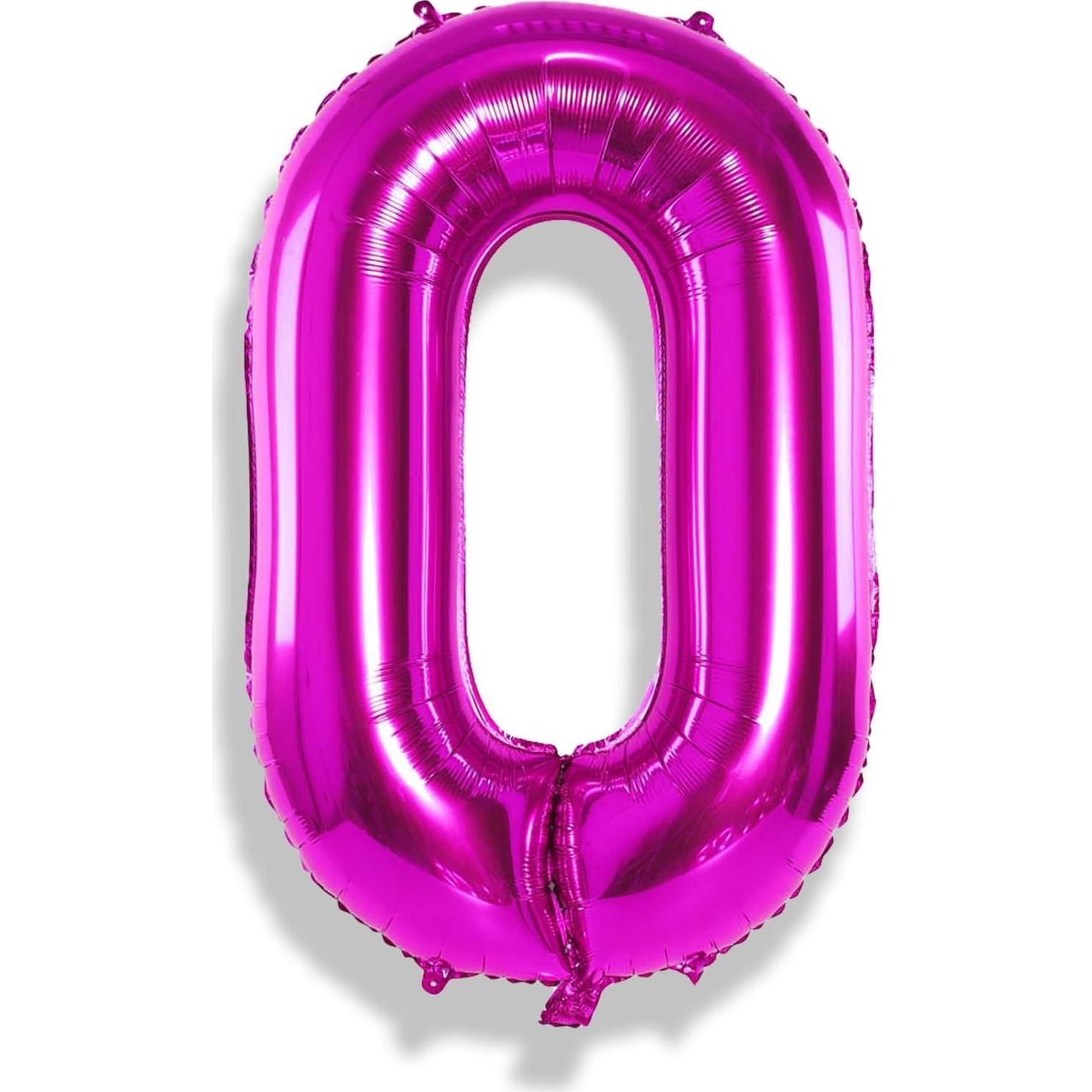 Globo de Número 0 Rosa Fucsia 101,6 cm para Fiestas