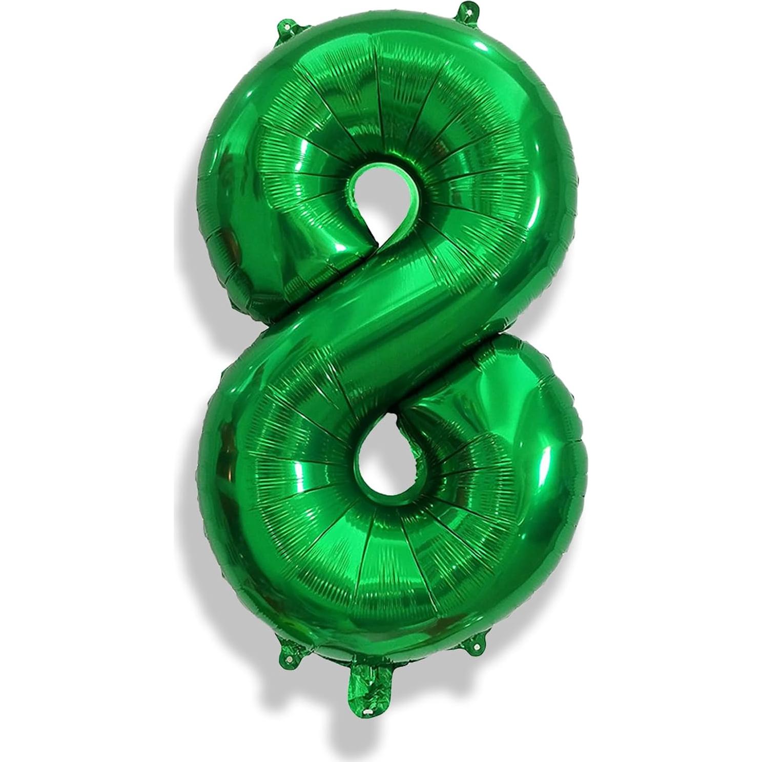 Globo Número 8 Verde Esmeralda 101,6 cm para Fiestas