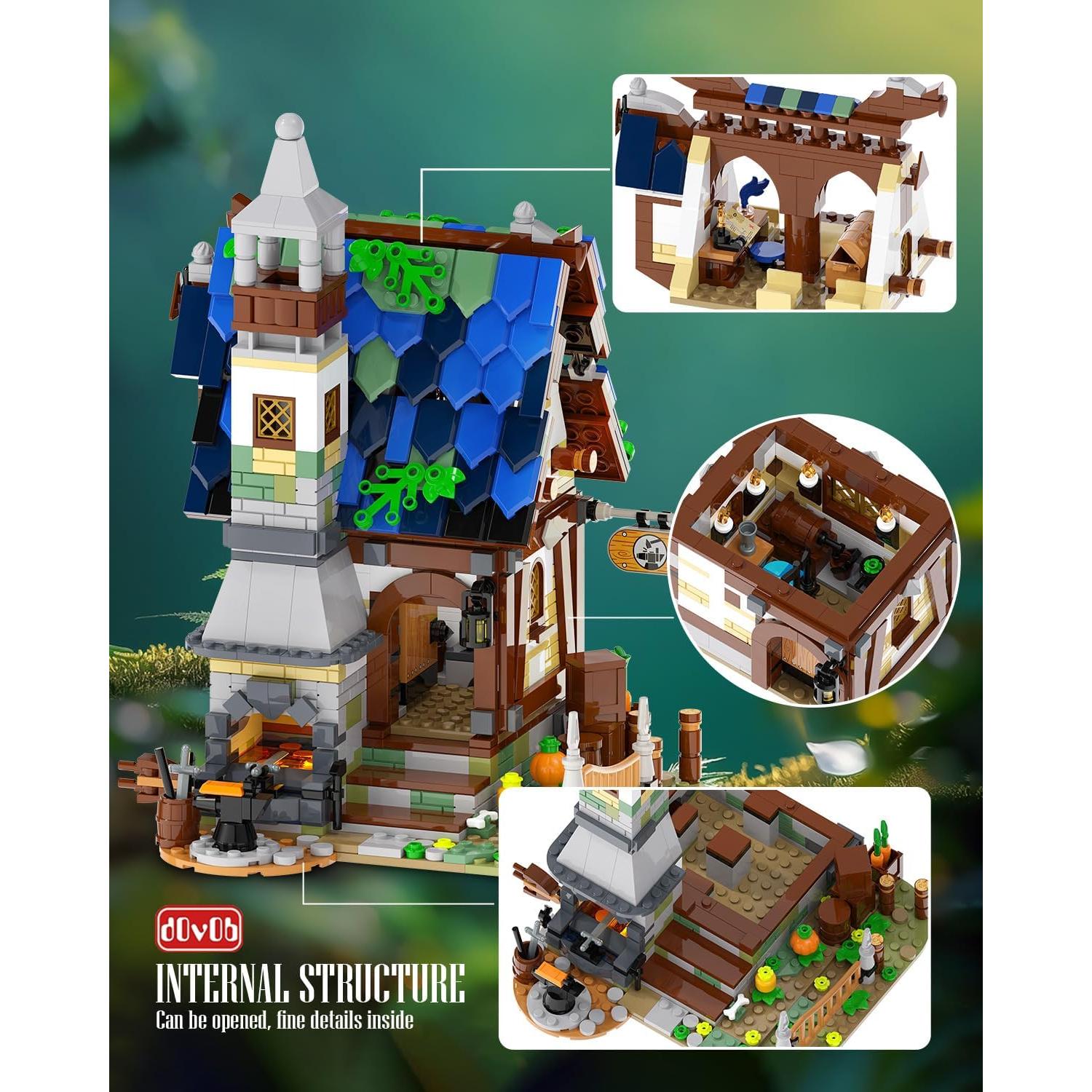 dOvOb Conjunto de Bloques Medievales con Ladrillos LED 1200 Pzas