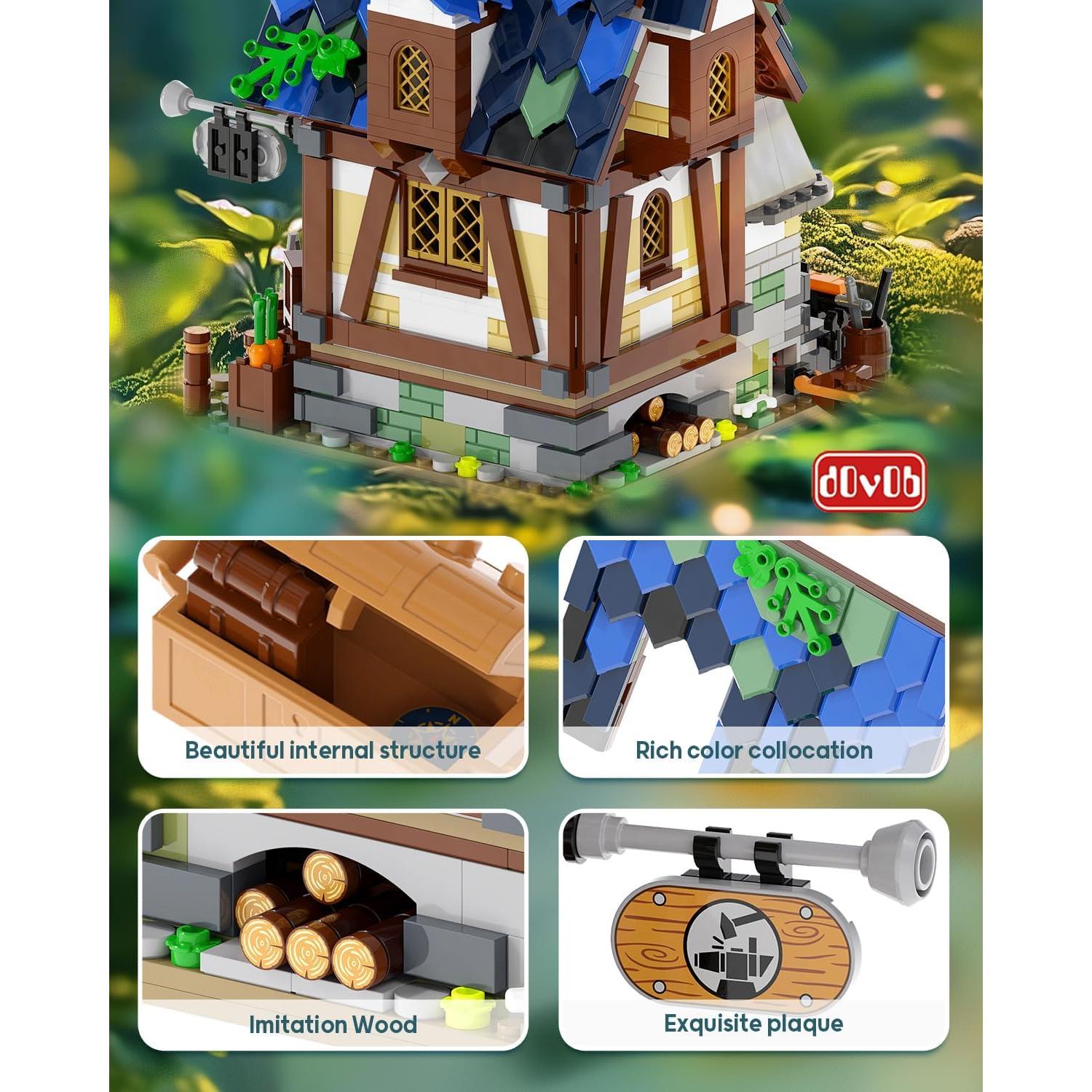 dOvOb Conjunto de Bloques Medievales con Ladrillos LED 1200 Pzas