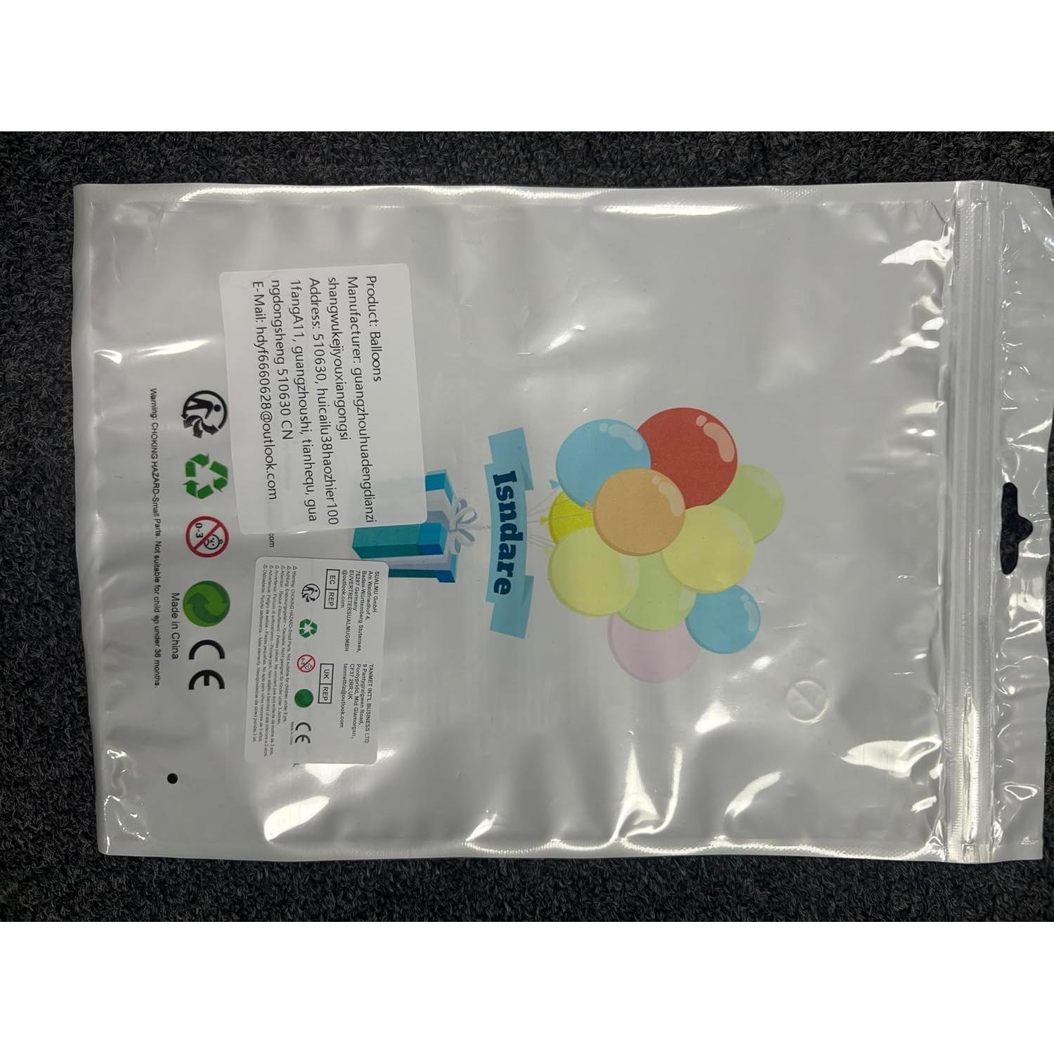 Globo Número 1 Acuadrado 40 cm Autoinflable Negro y Blanco