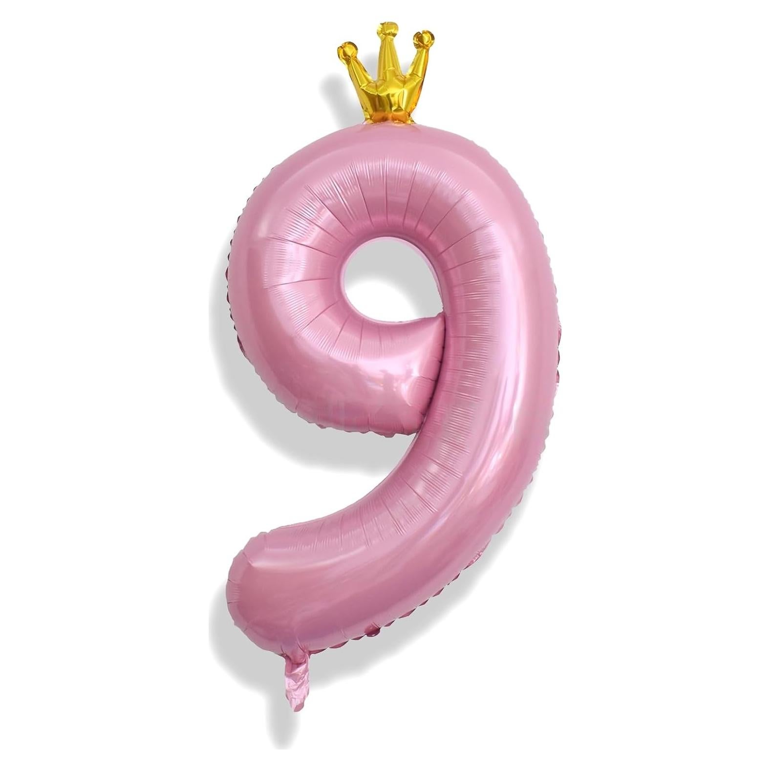 Globo Gigante Número 9 Rosa 101,6 cm para Cumpleaños