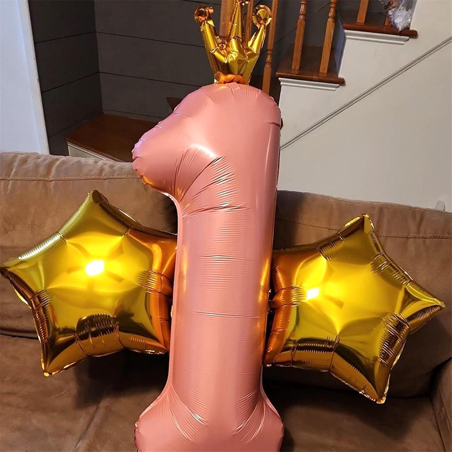 Globo Gigante Número 9 Rosa 101,6 cm para Cumpleaños