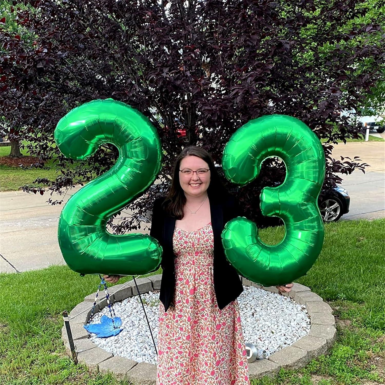 Globo Número 7 Verde Oscuro 101,6 cm para Fiestas