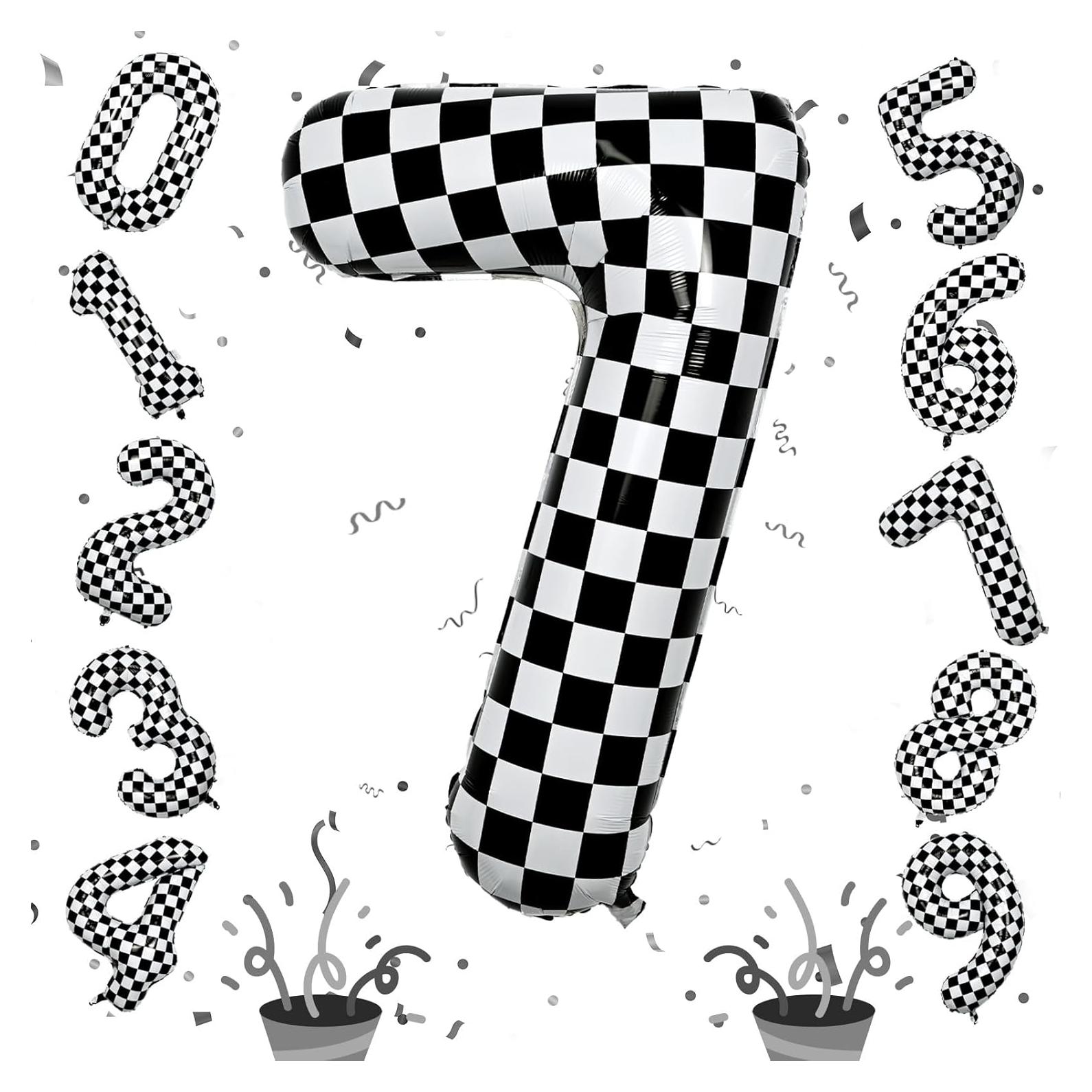 Globo Número 7 Cuadros Isndare 101,6 cm para Fiestas