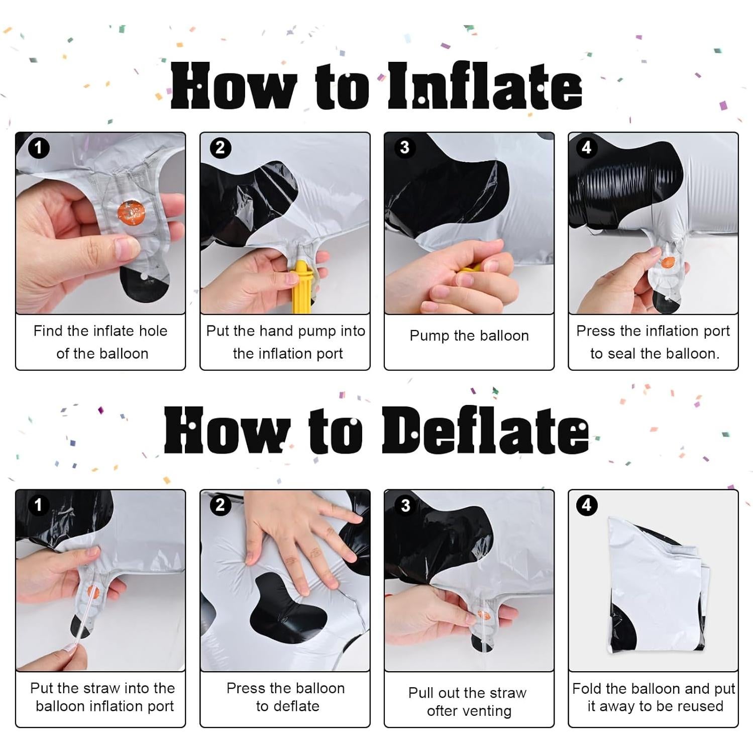 Globo Número 1 Vaca 101.6 cm Autosealable Decoración