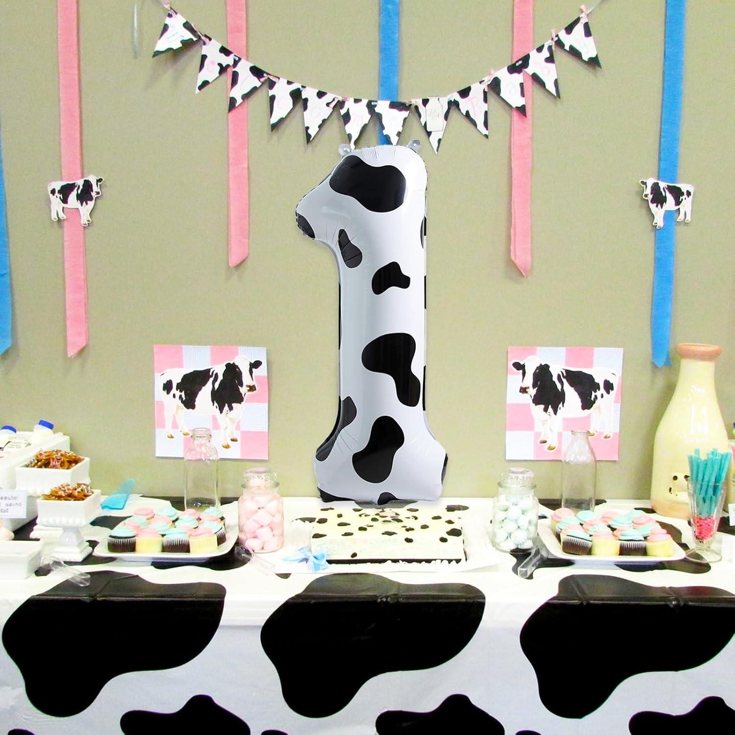 Globo Número 1 Vaca 101.6 cm Autosealable Decoración