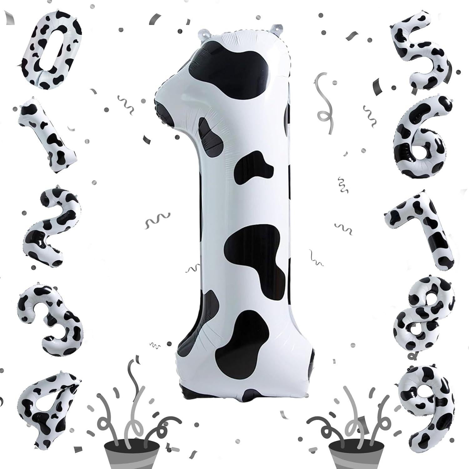 Globo Número 1 Vaca 101.6 cm Autosealable Decoración