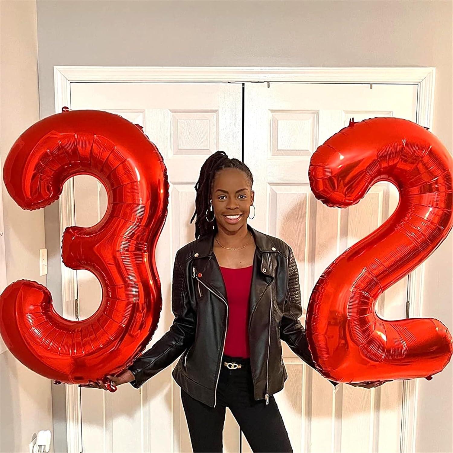 Globo de Número 3 Rojo Gigante 101,6 cm para Fiestas