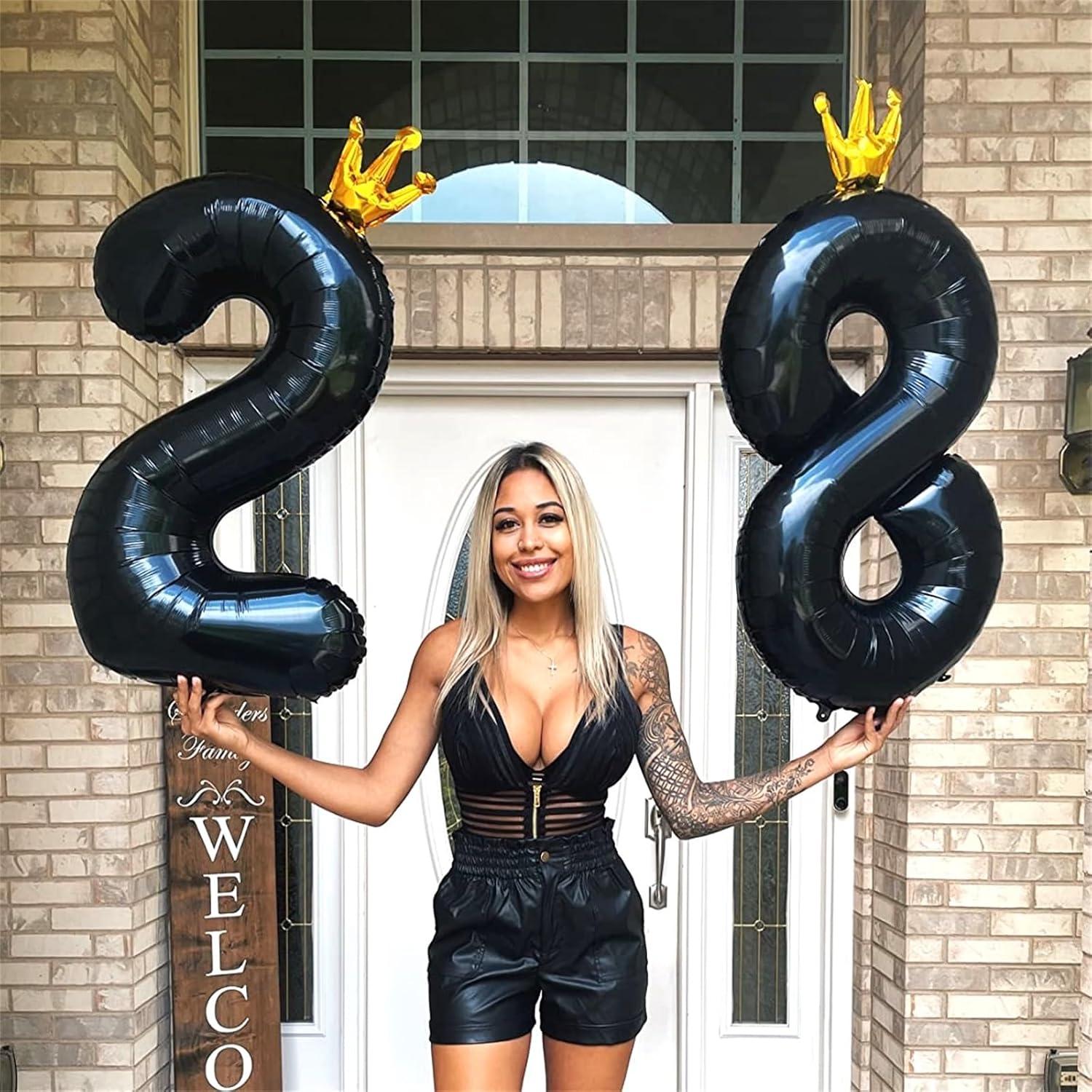 Globo de Número 8 Negro 101,6 cm de Foil para Fiesta