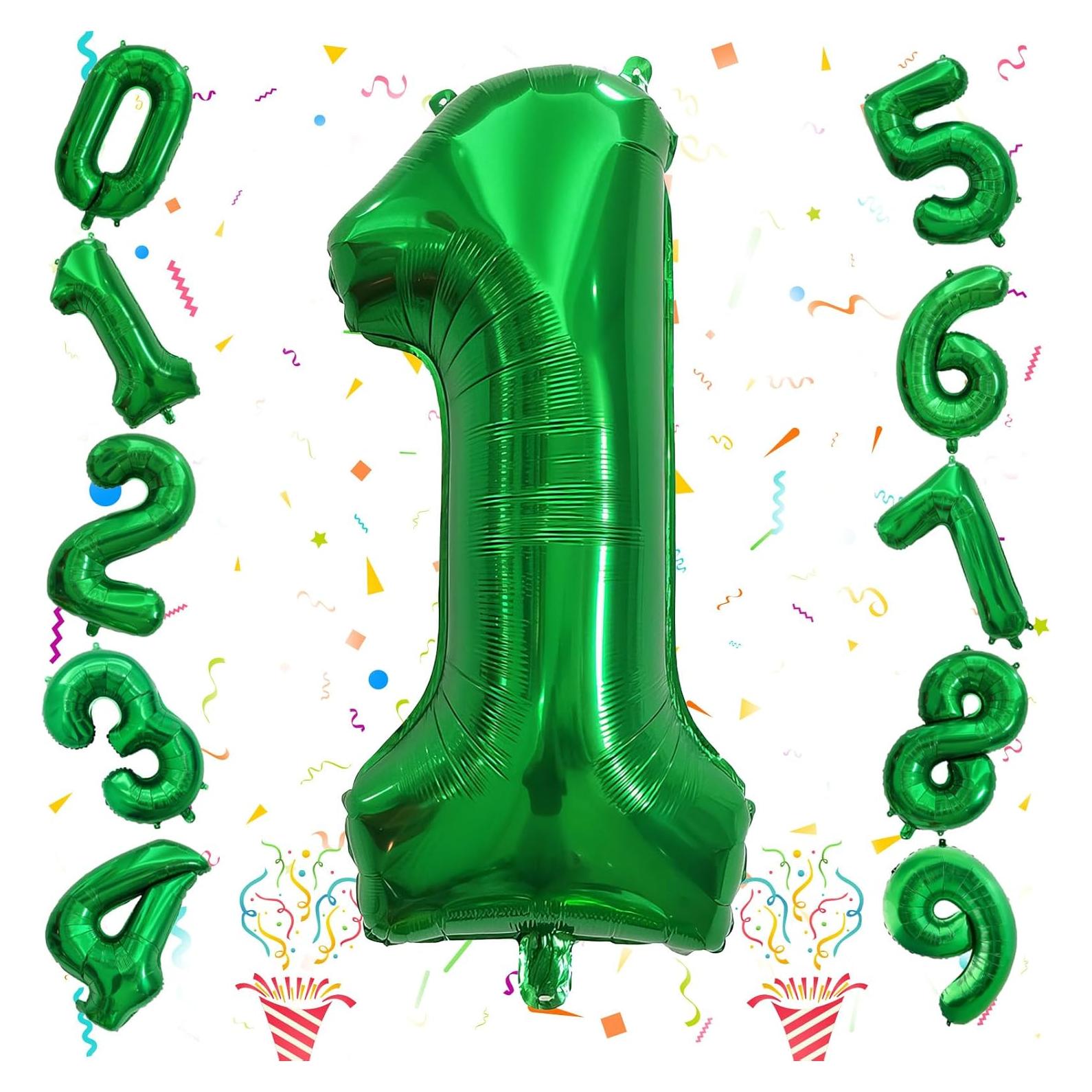 Globo Número 1 Verde Oscuro 101,6 cm para Fiestas