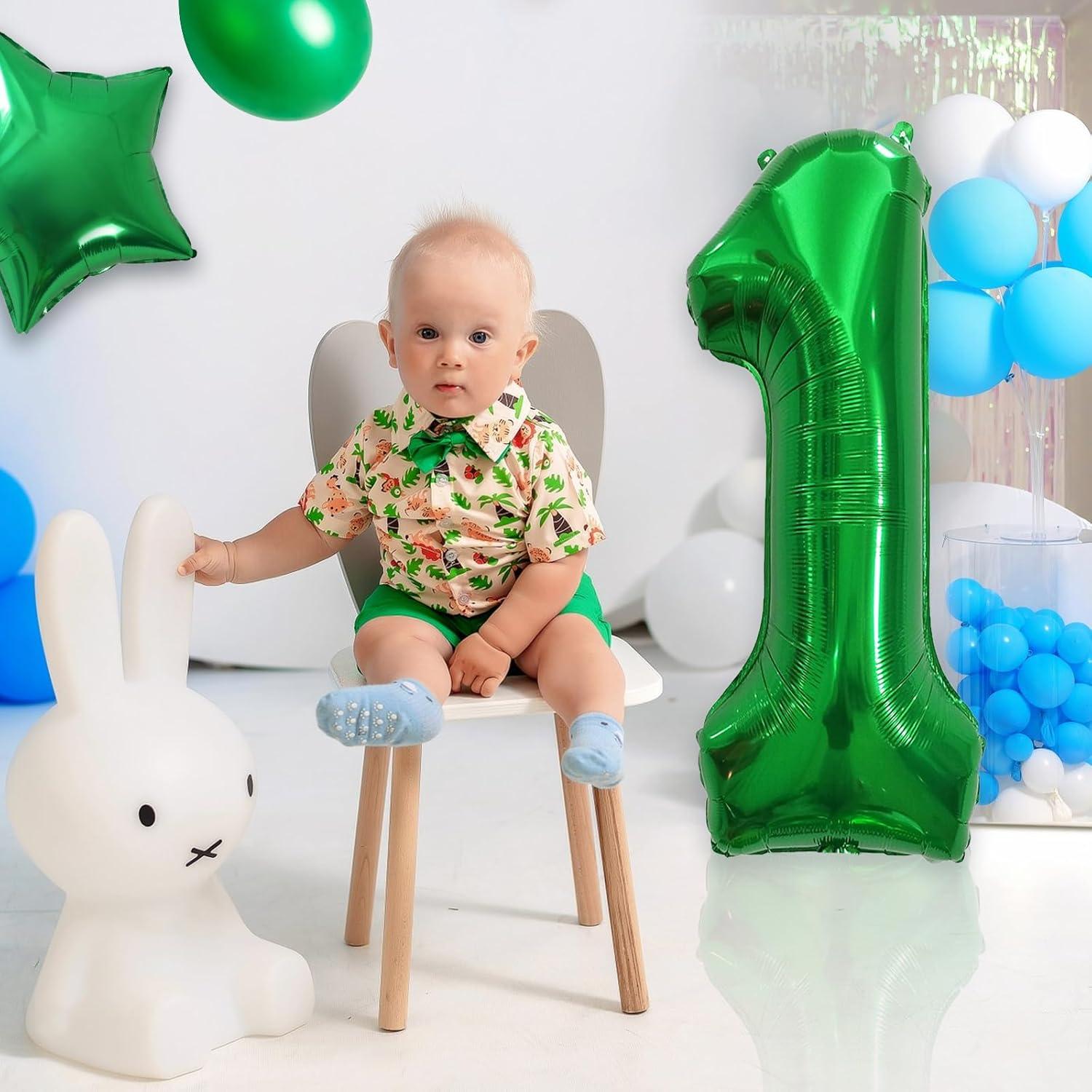 Globo Número 1 Verde Oscuro 101,6 cm para Fiestas