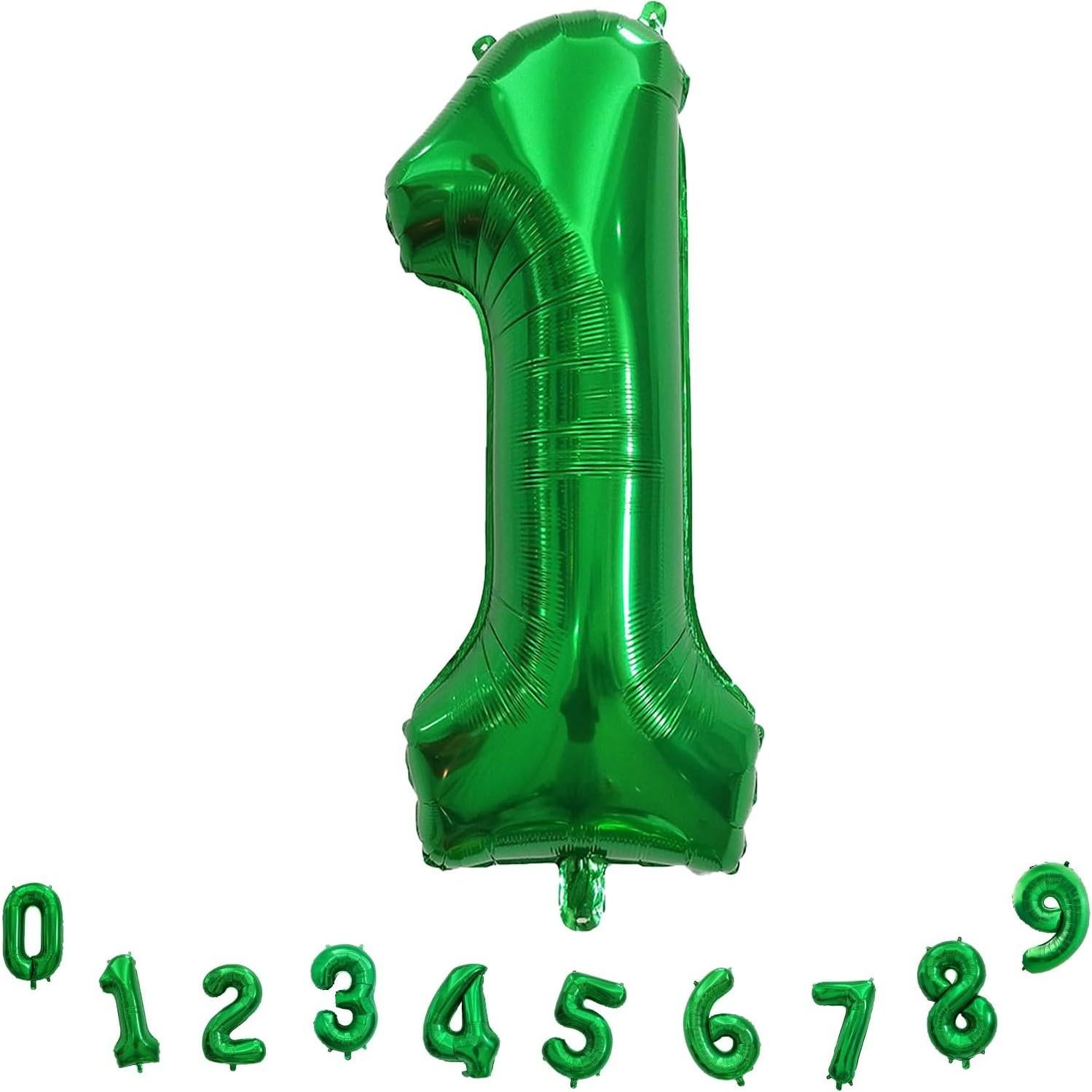 Globo Número 1 Verde Oscuro 101,6 cm para Fiestas