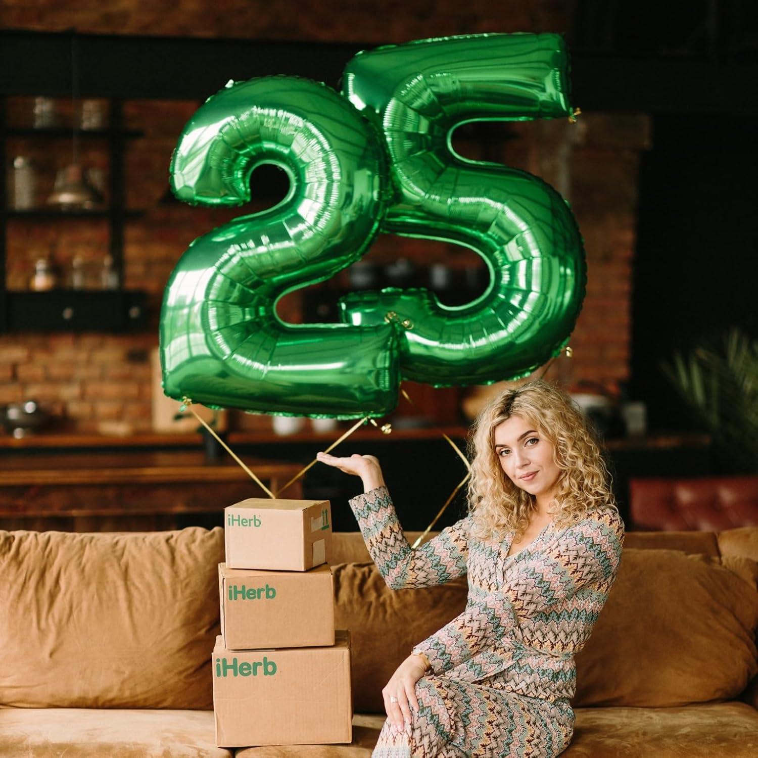 Globo de Número 4 Verde Oscuro 101,6 cm para Fiestas