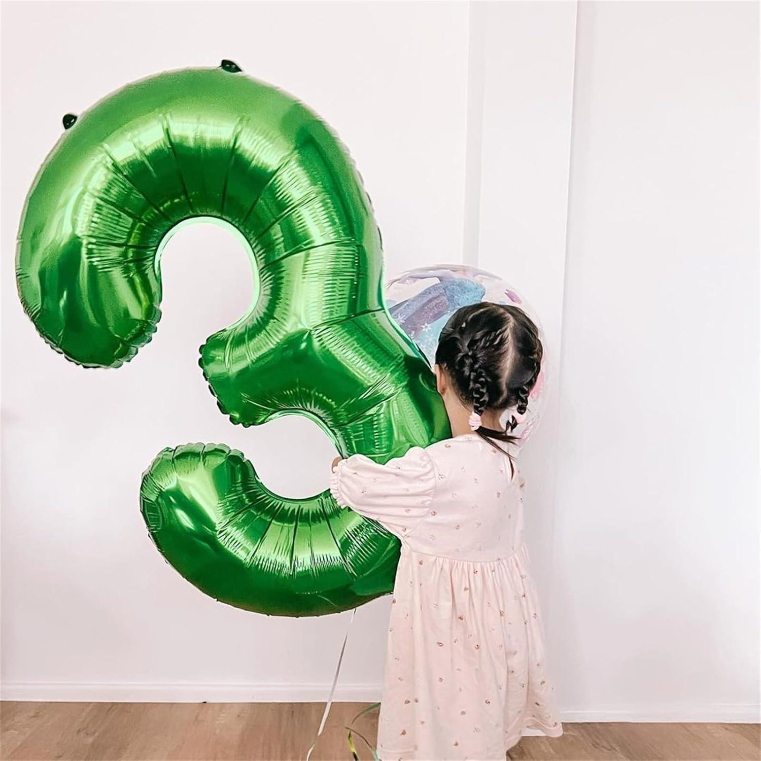 Globo de Número 4 Verde Oscuro 101,6 cm para Fiestas