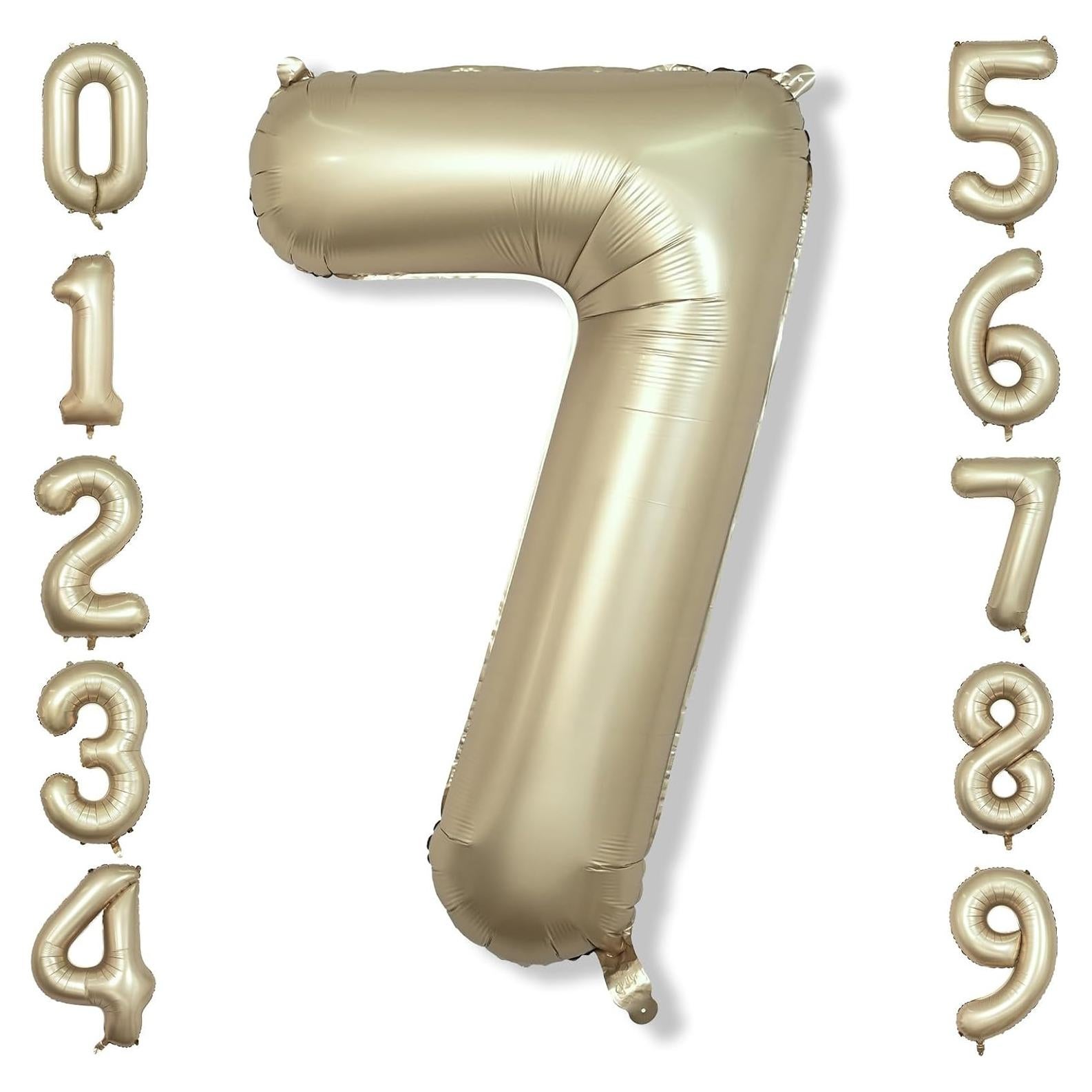 Globo de Número 7 Isndare 101,6 cm Oro Metálico para Fiestas