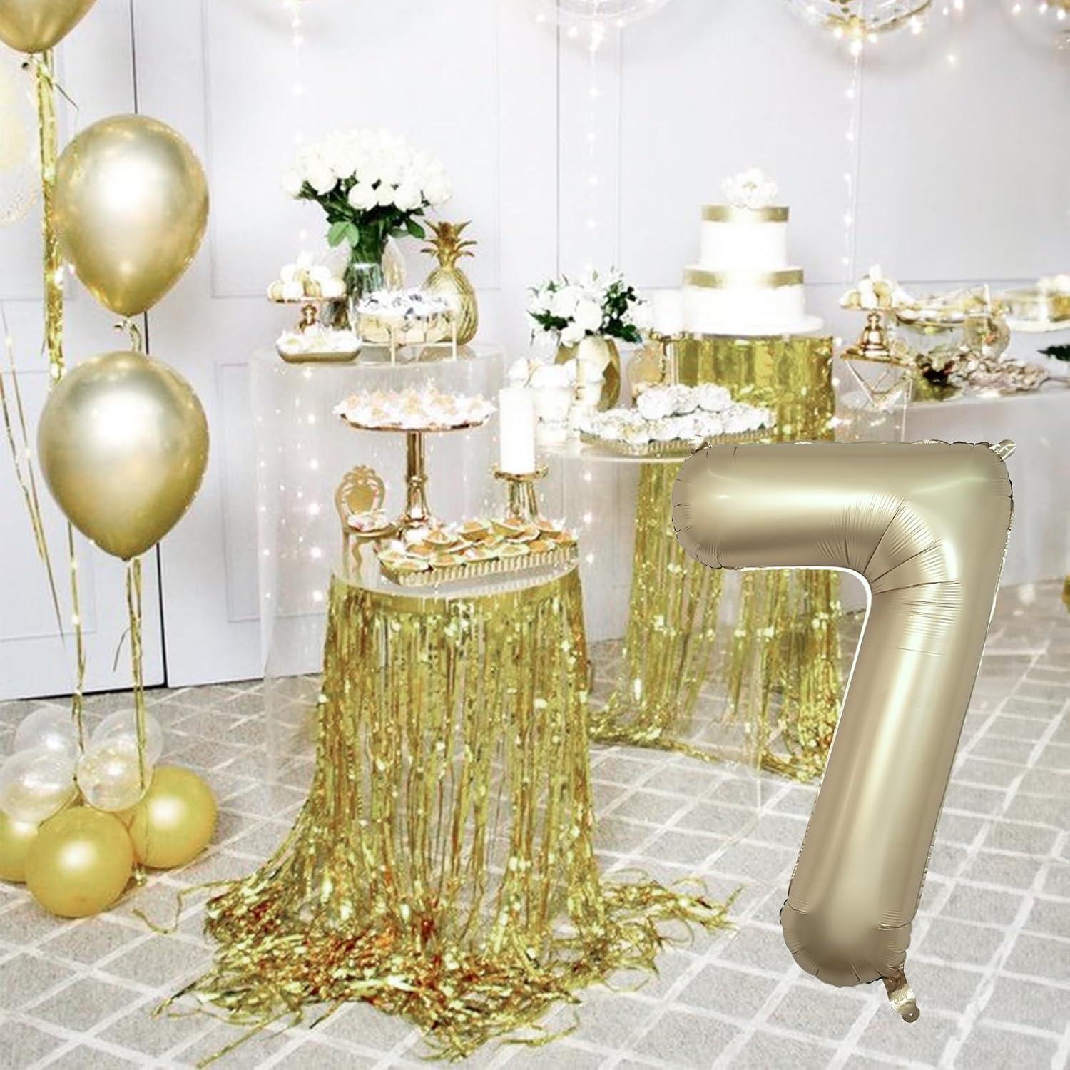 Globo de Número 7 Isndare 101,6 cm Oro Metálico para Fiestas