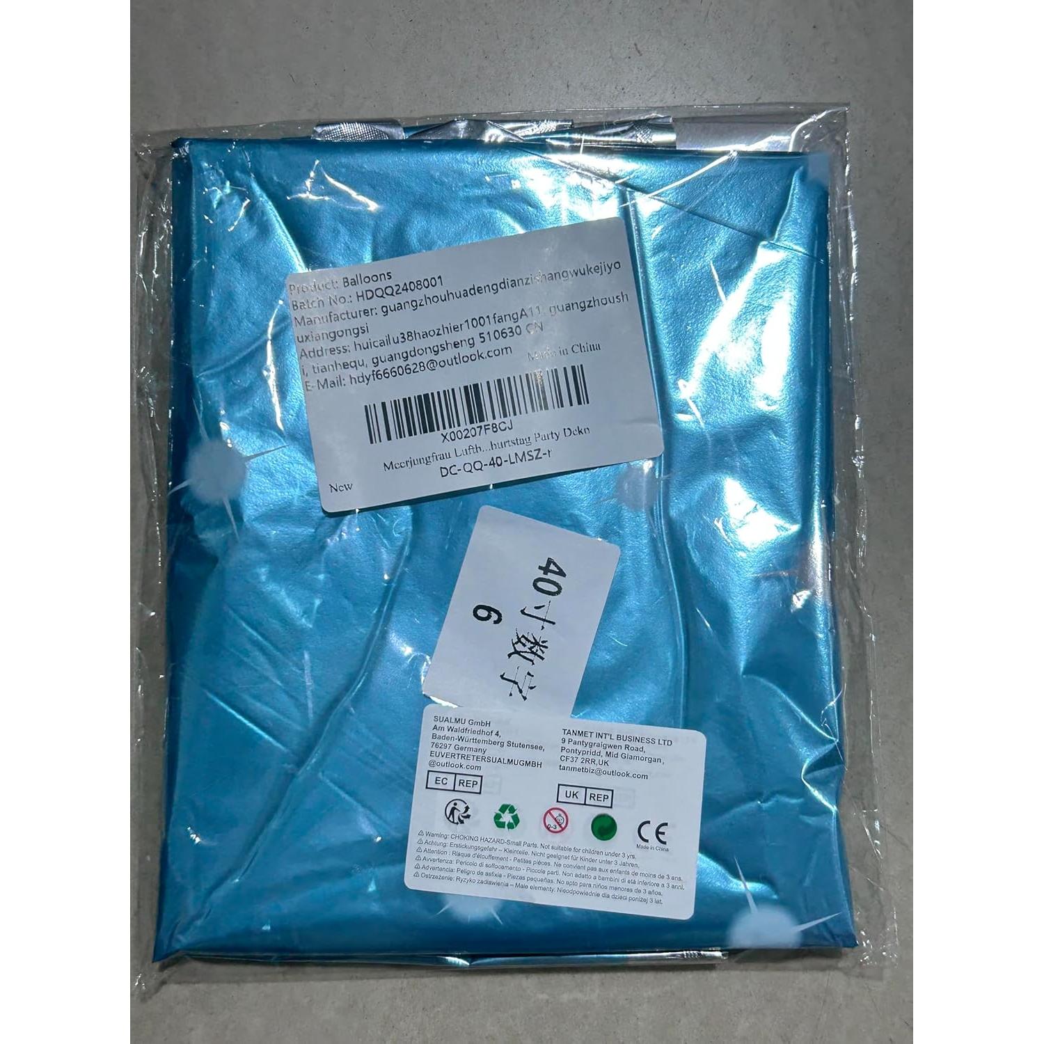 Globo Gigante Sirena 5 Estrellado 101 cm Mylar Teal Rosa