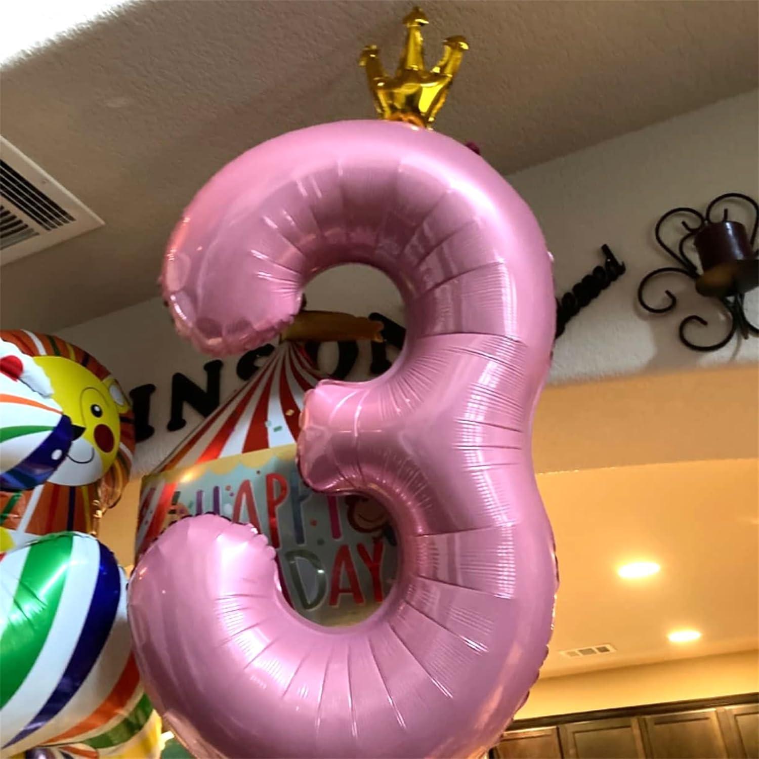 Globo de Número 0 Rosa Claro 101.6 cm para Fiesta