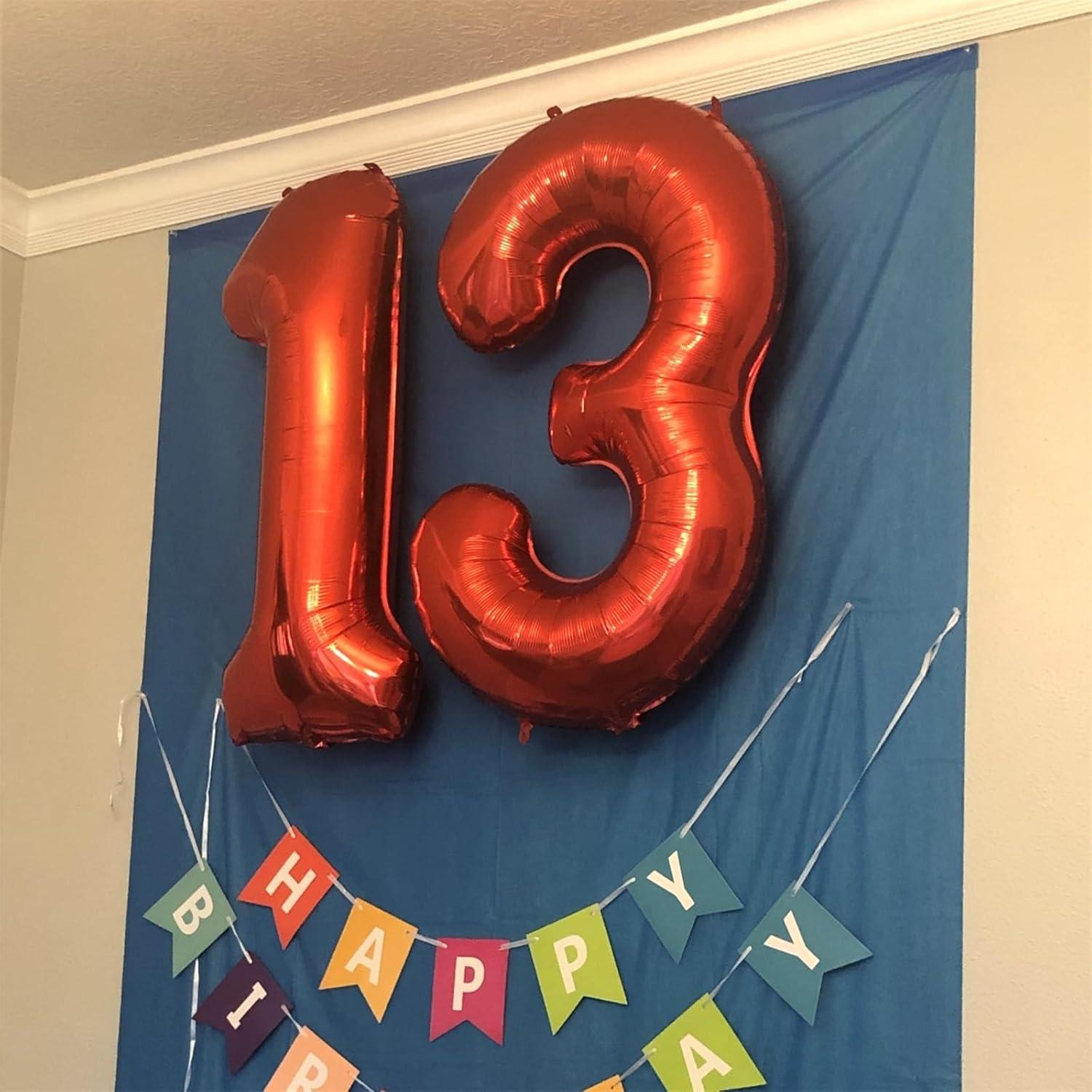 Globo Número 1 Rojo 101,6 cm para Cumpleaños y Fiestas