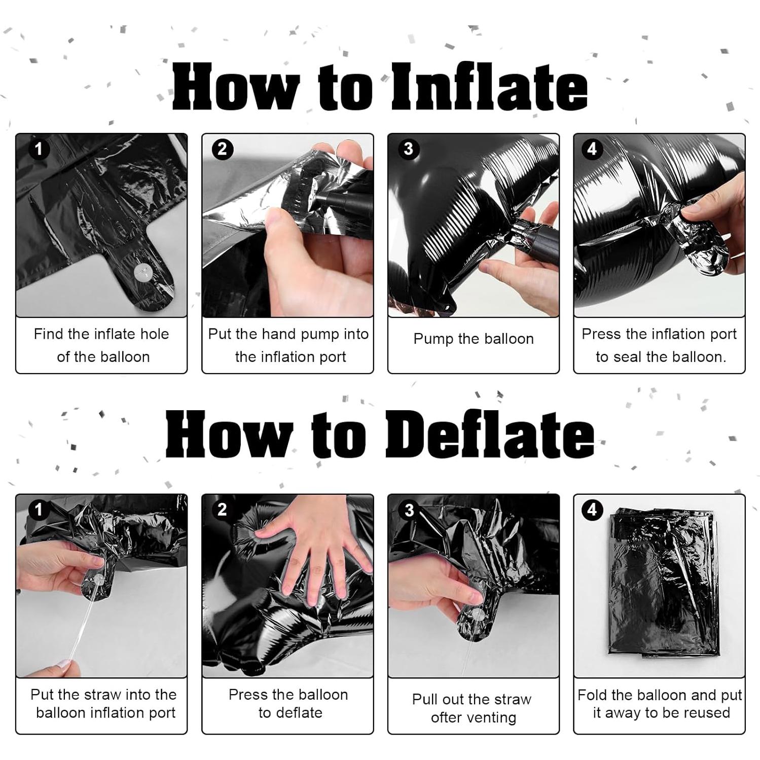 Globo Número 7 Black Crown 101,6 cm para Cumpleaños