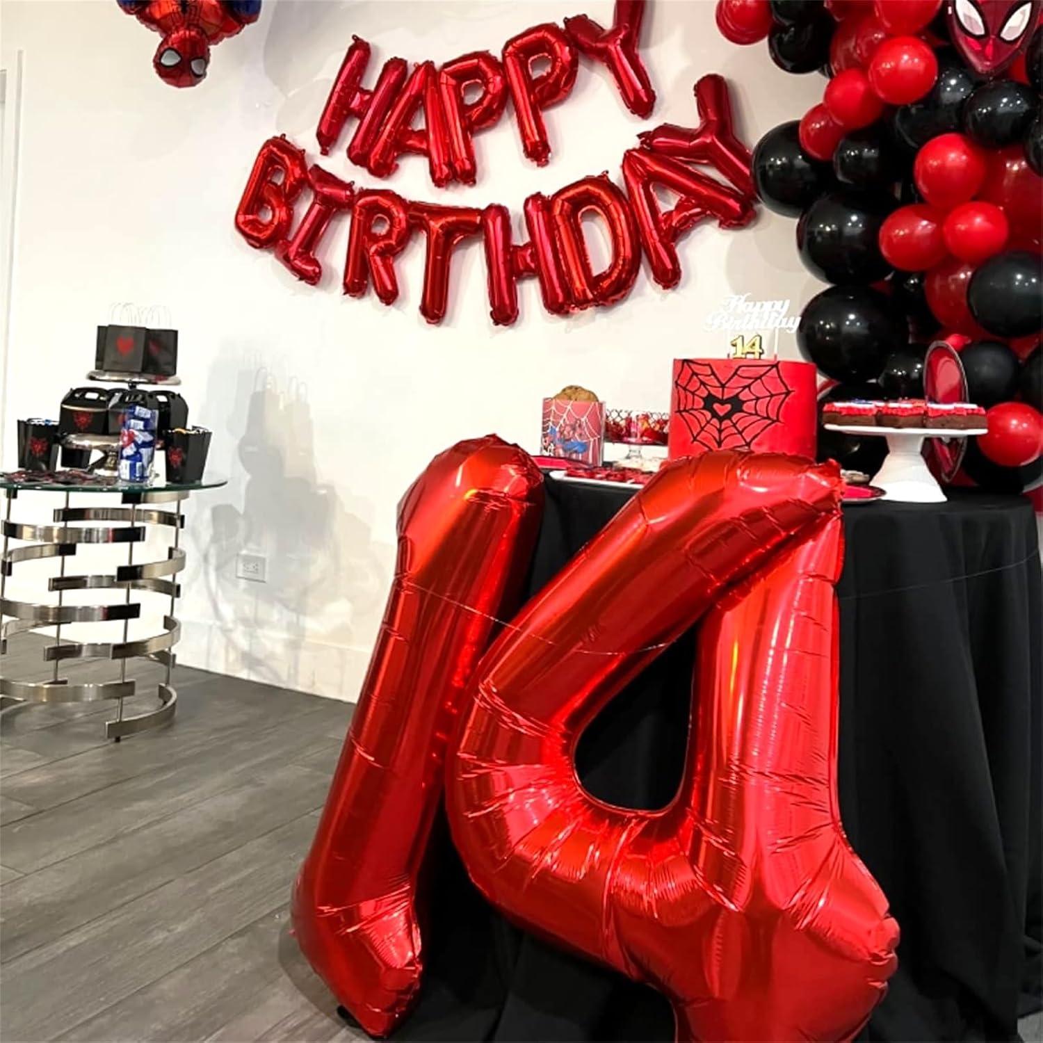 Globo de Número 4 Rojo 101,6 cm Autoinflable para Fiestas