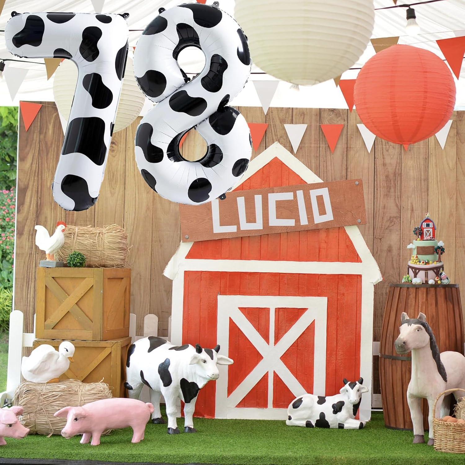 Globo Número 7 Gigante Isndare 101 cm Diseño de Vaca