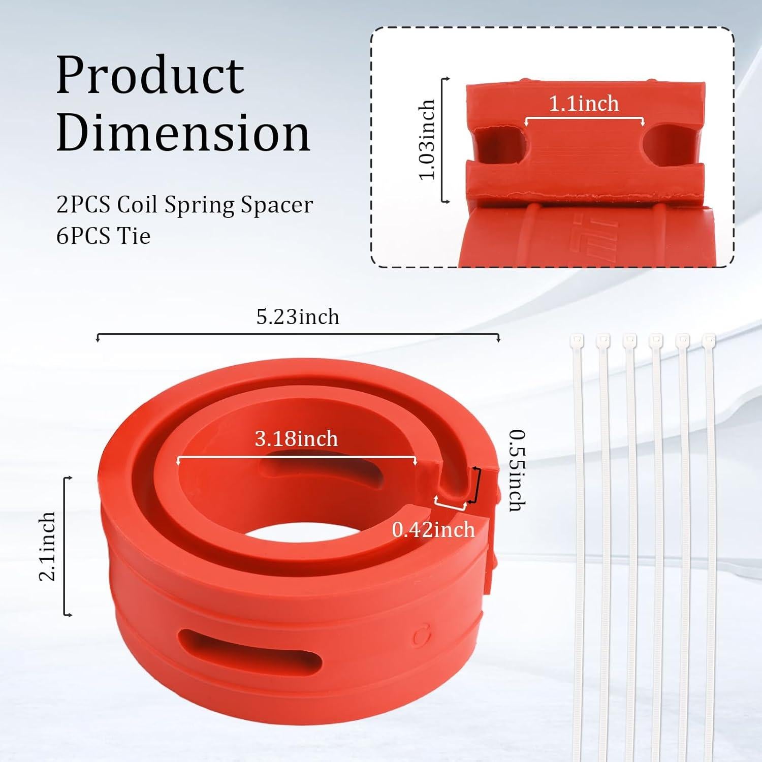 Espaciadores de Resortes de Bobina YGDMD 1.45''-1.65'' Caucho