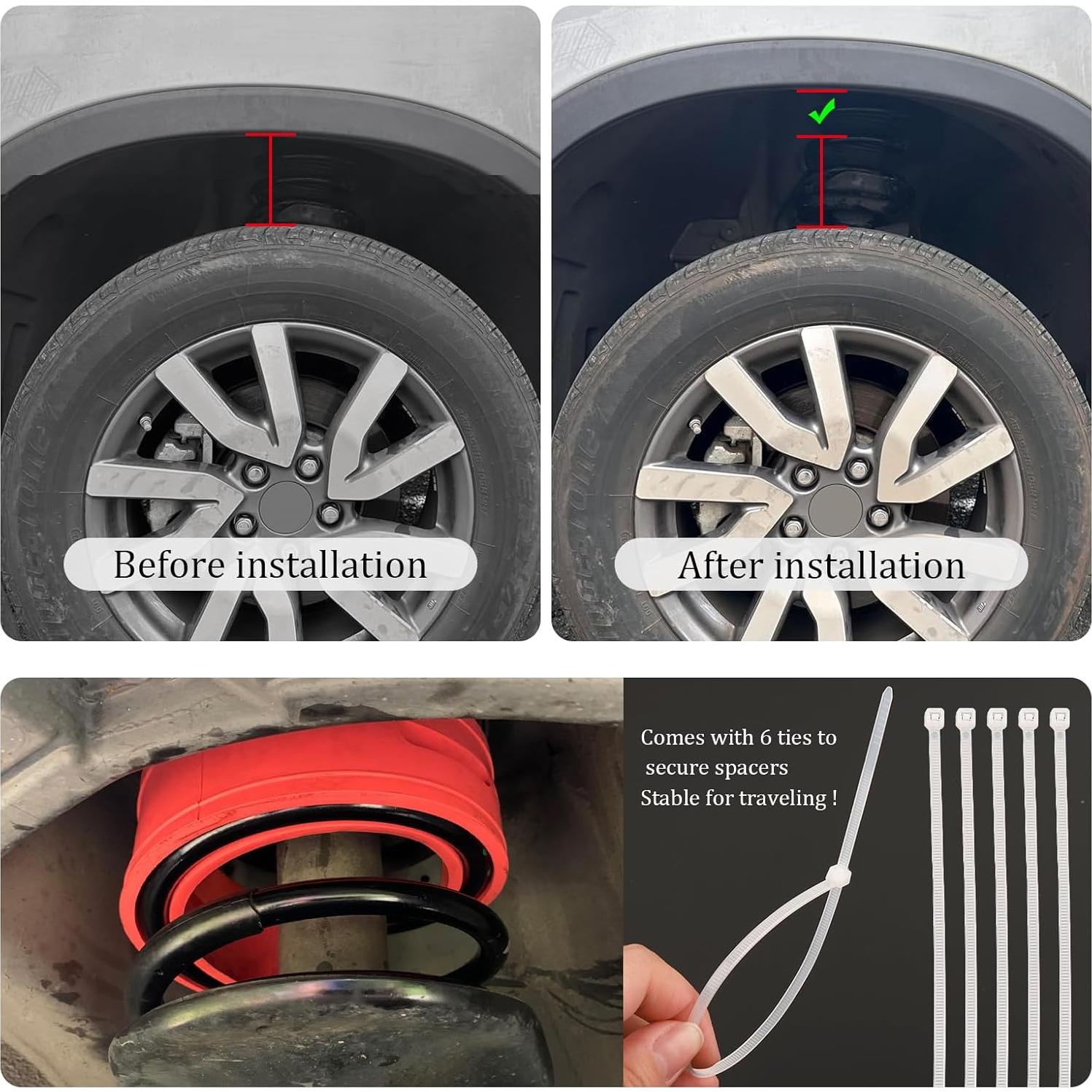 Espaciadores de Resortes de Bobina YGDMD 1.45''-1.65'' Caucho