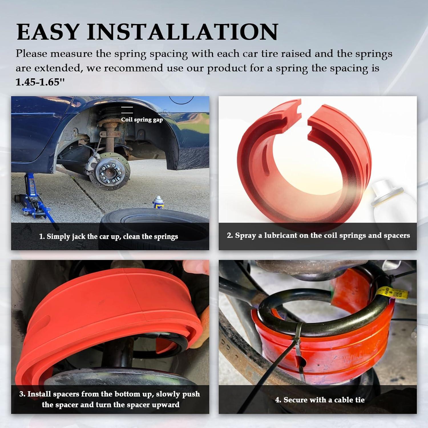 Espaciadores de Resortes de Bobina YGDMD 1.45''-1.65'' Caucho