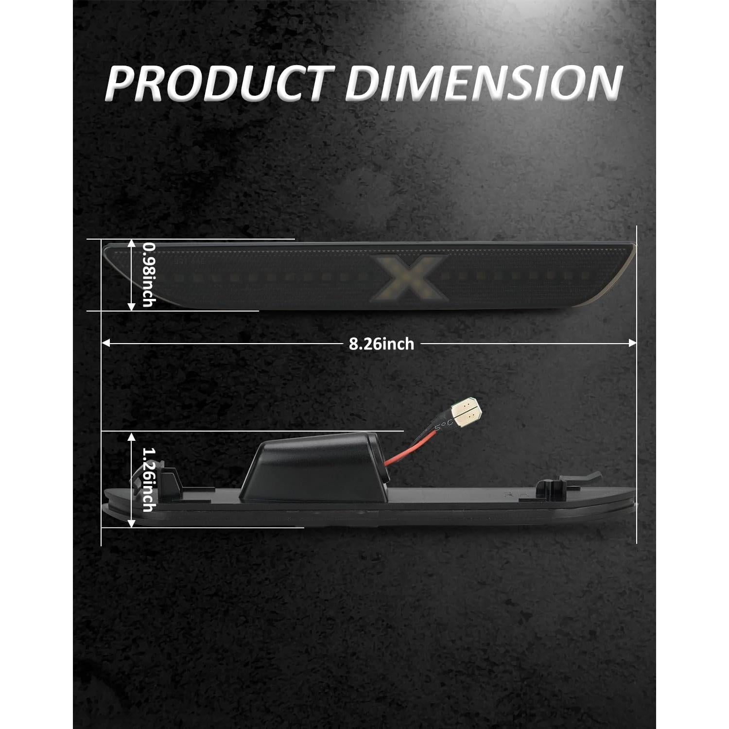 Luces de Marcador Lateral Bestview para Ford Mustang 2015-2023