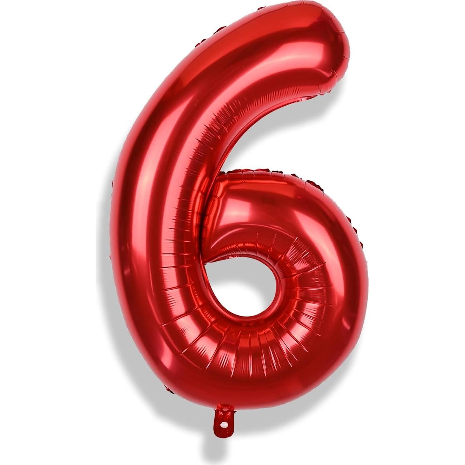 Globo de Número 6 Rojo 101,6 cm Foil Autoinflable