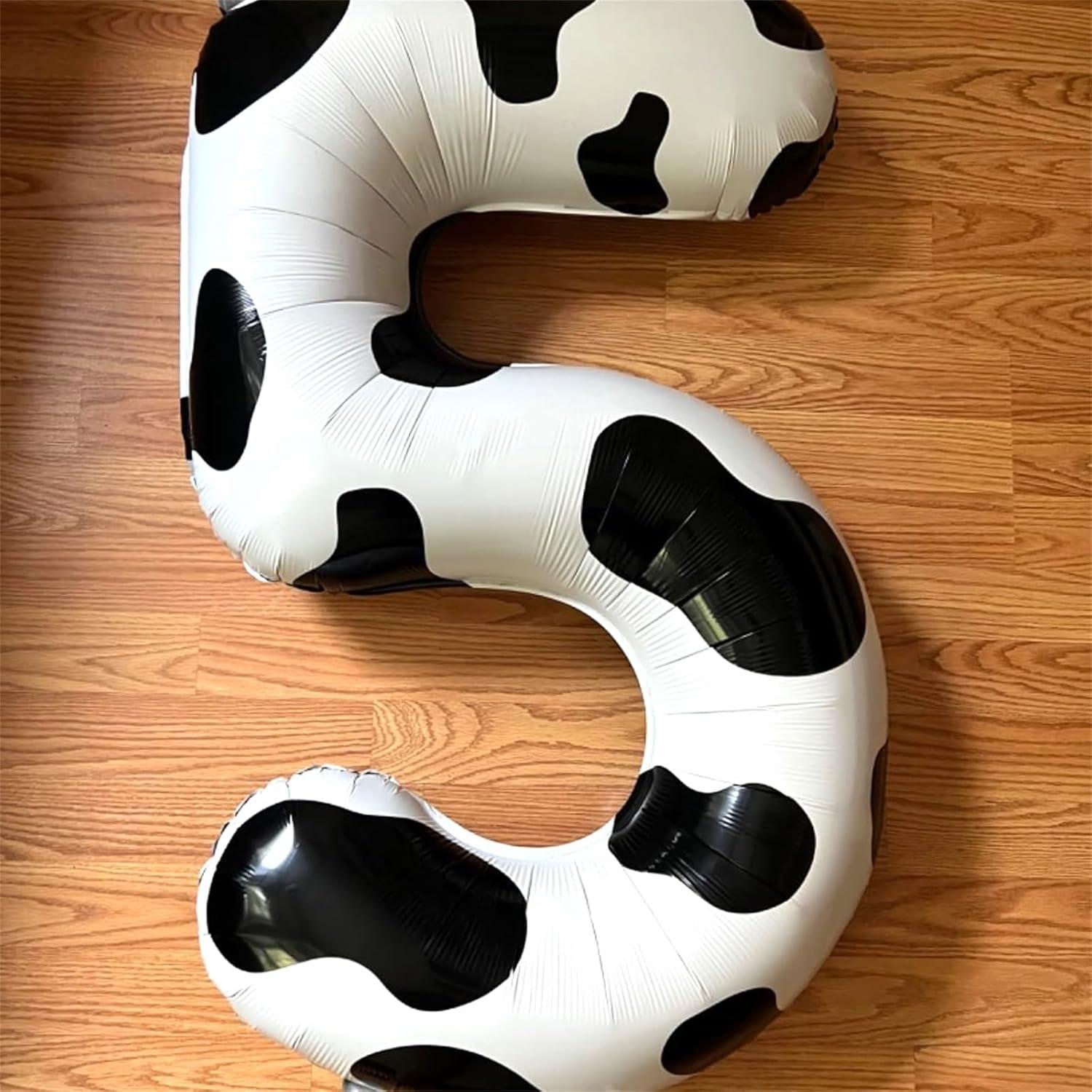 Globo Número 3 Grande 101.6 cm Impresión de Vaca Decoración