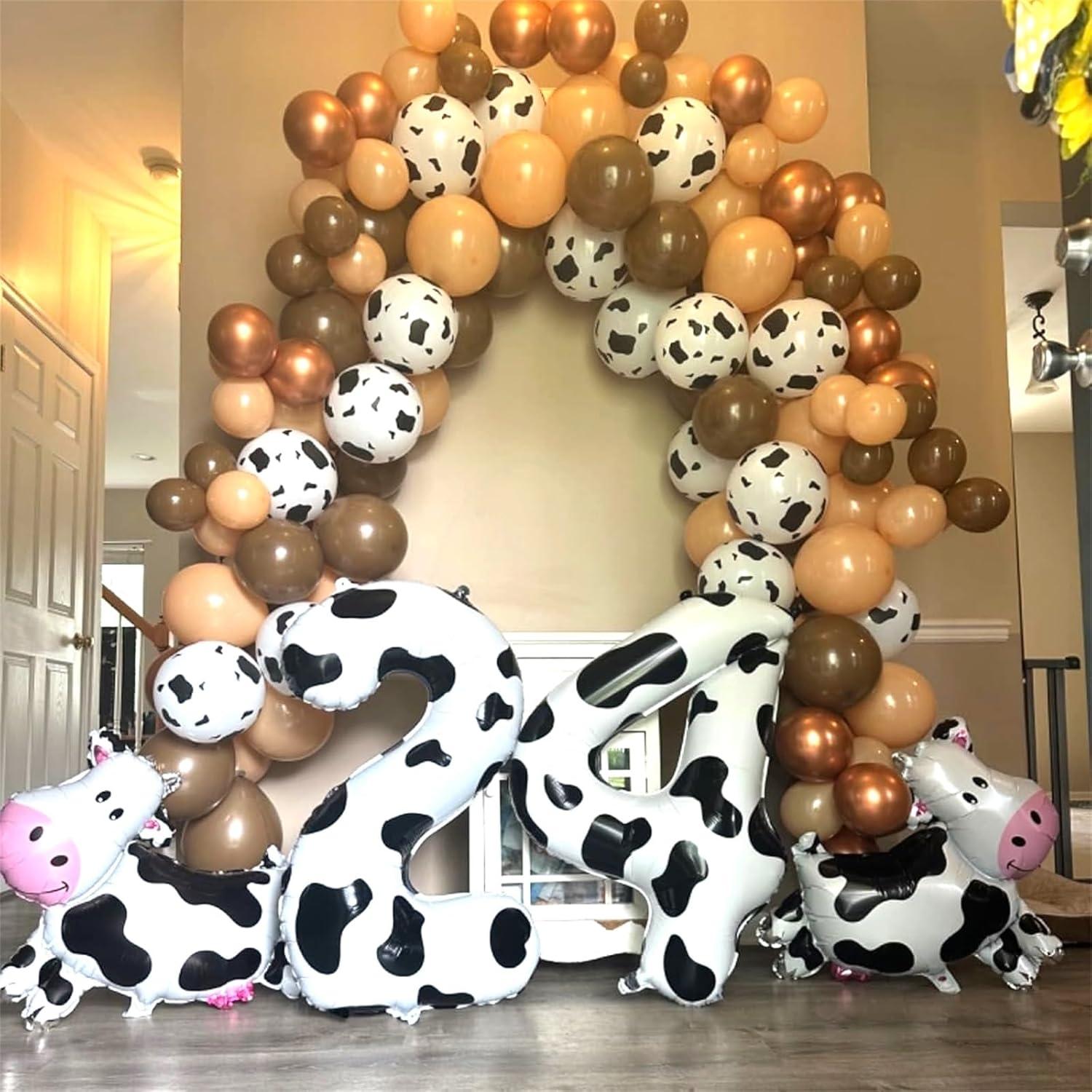 Globo Número 3 Grande 101.6 cm Impresión de Vaca Decoración